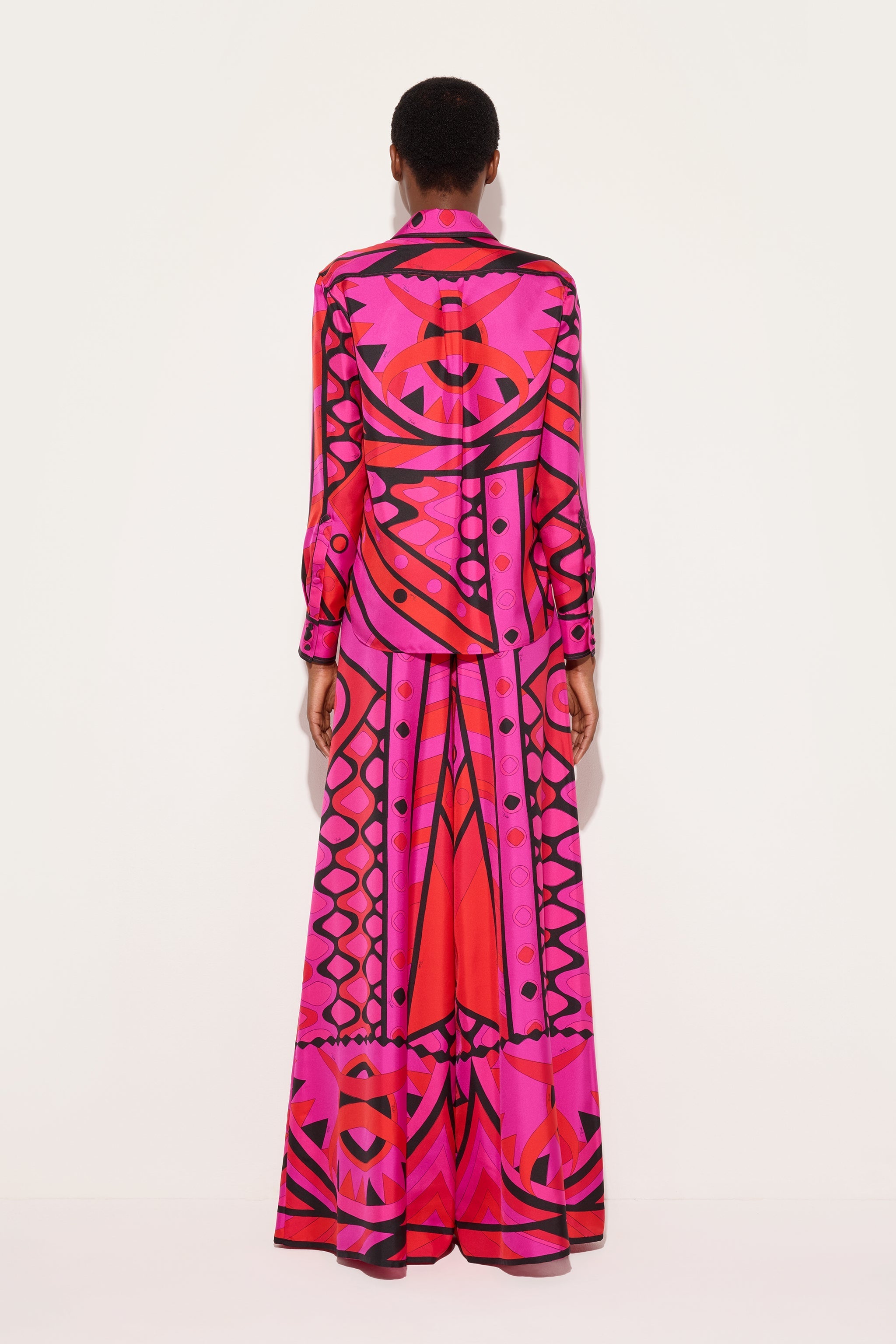 Pucci Vivara Print Silk Palazzo Pants