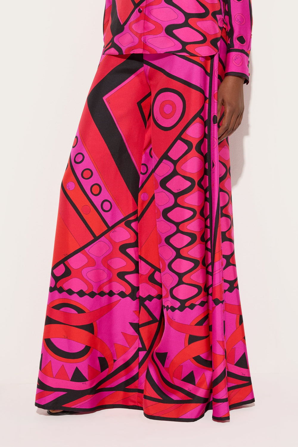 Pucci Vivara Print Silk Palazzo Pants