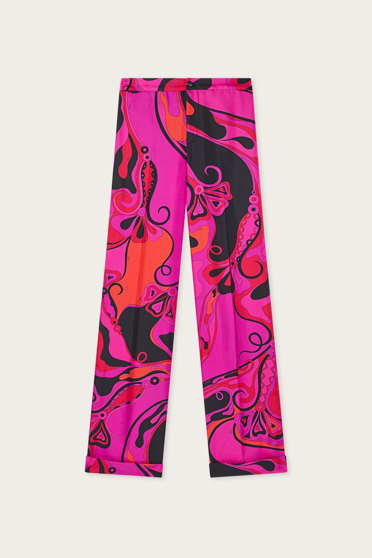 Pucci Orchidee Print Silk Pants