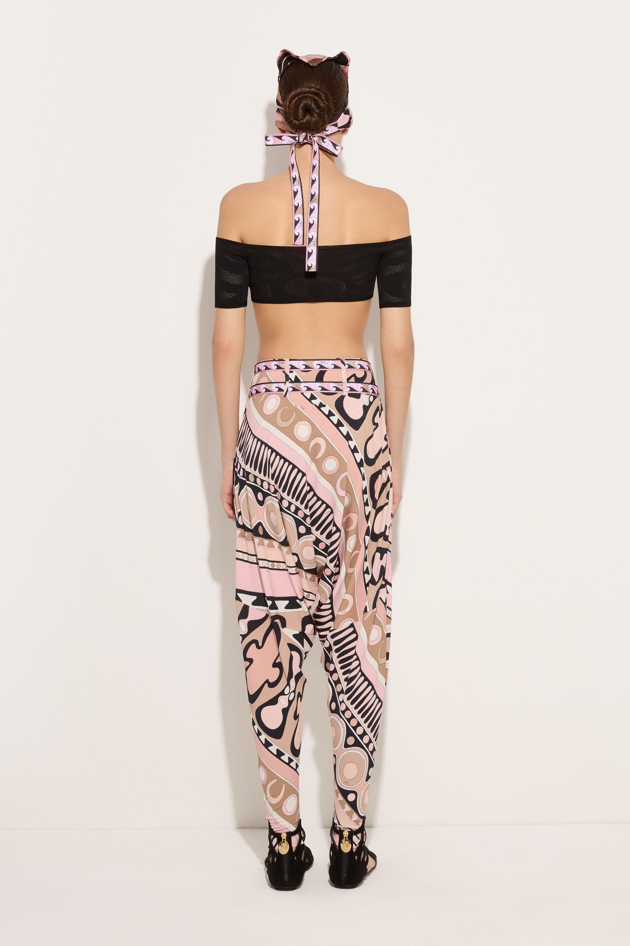 Pucci Flowing Pants with Printed Belt