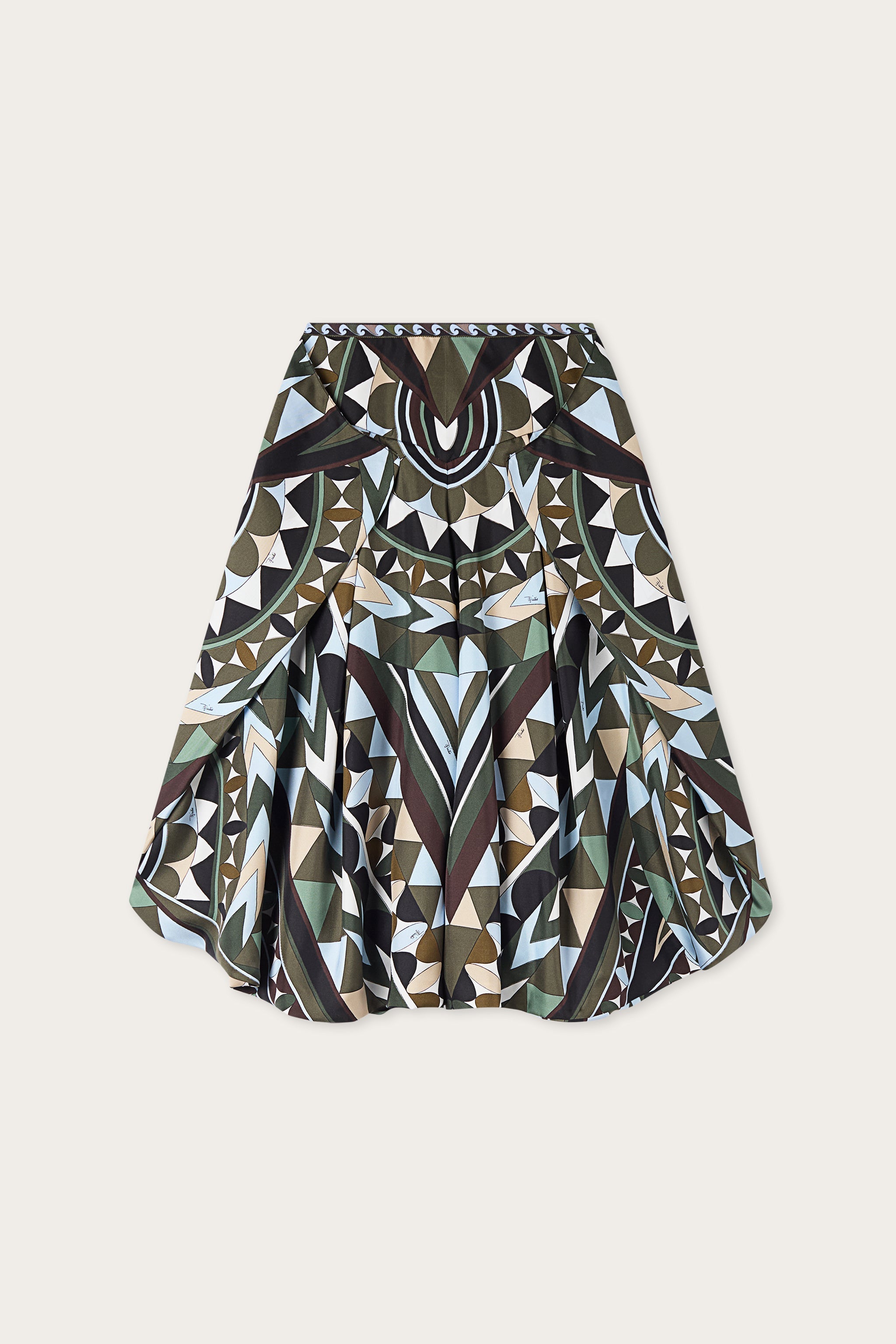 Pucci Manuba Print Wide Silk Pants