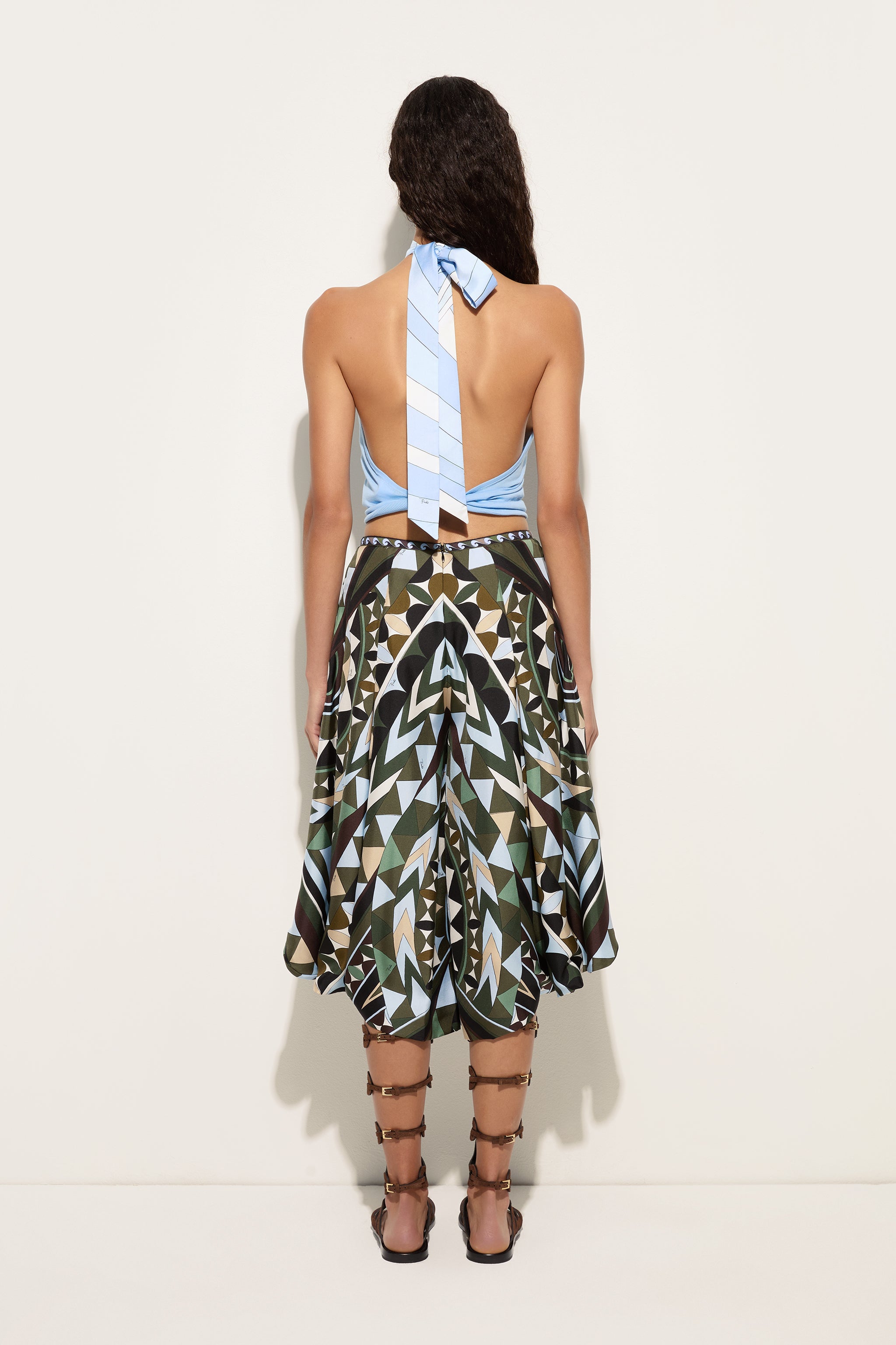 Pucci Manuba Print Wide Silk Pants