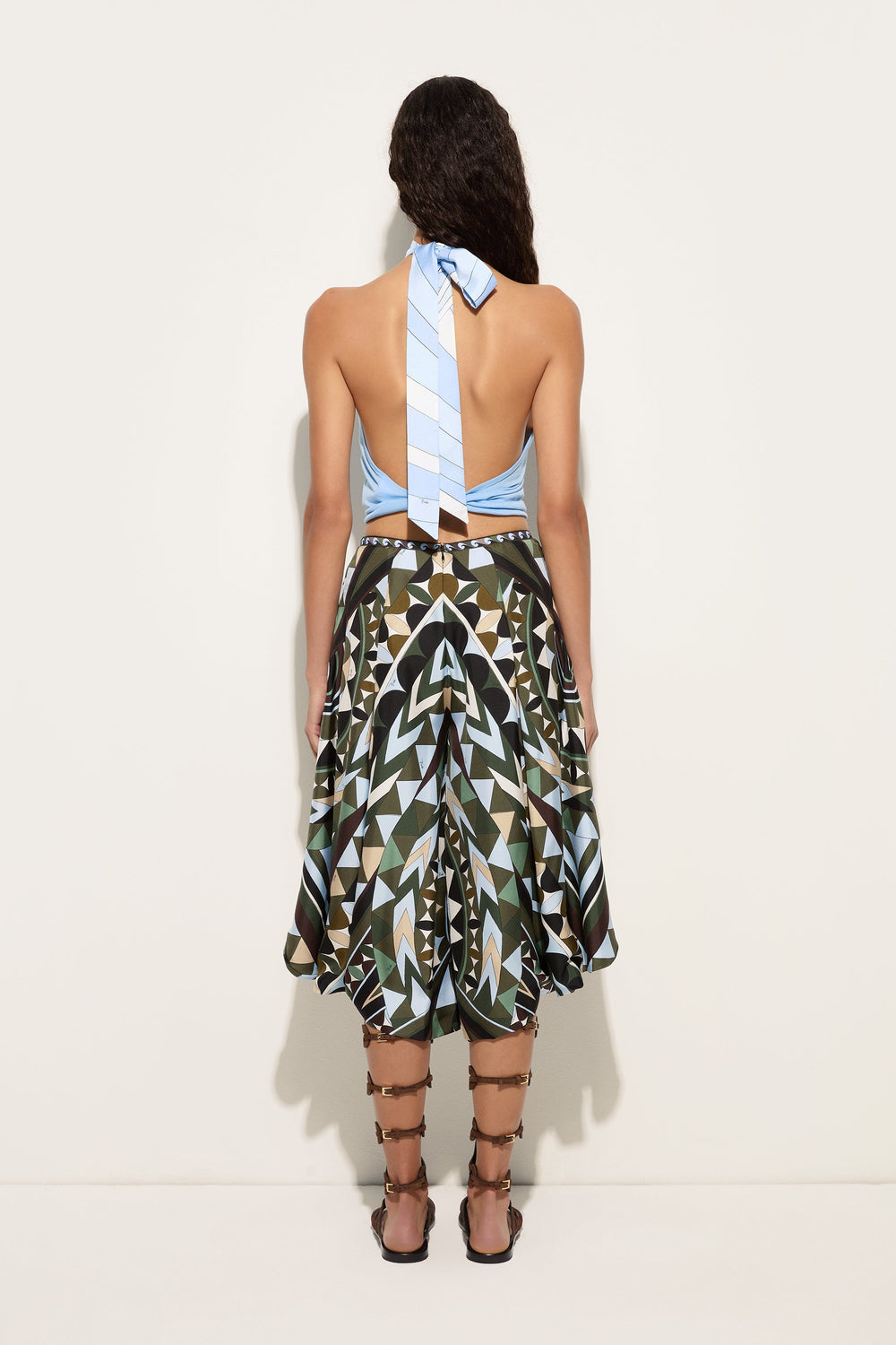 Pucci Manuba Print Wide Silk Pants
