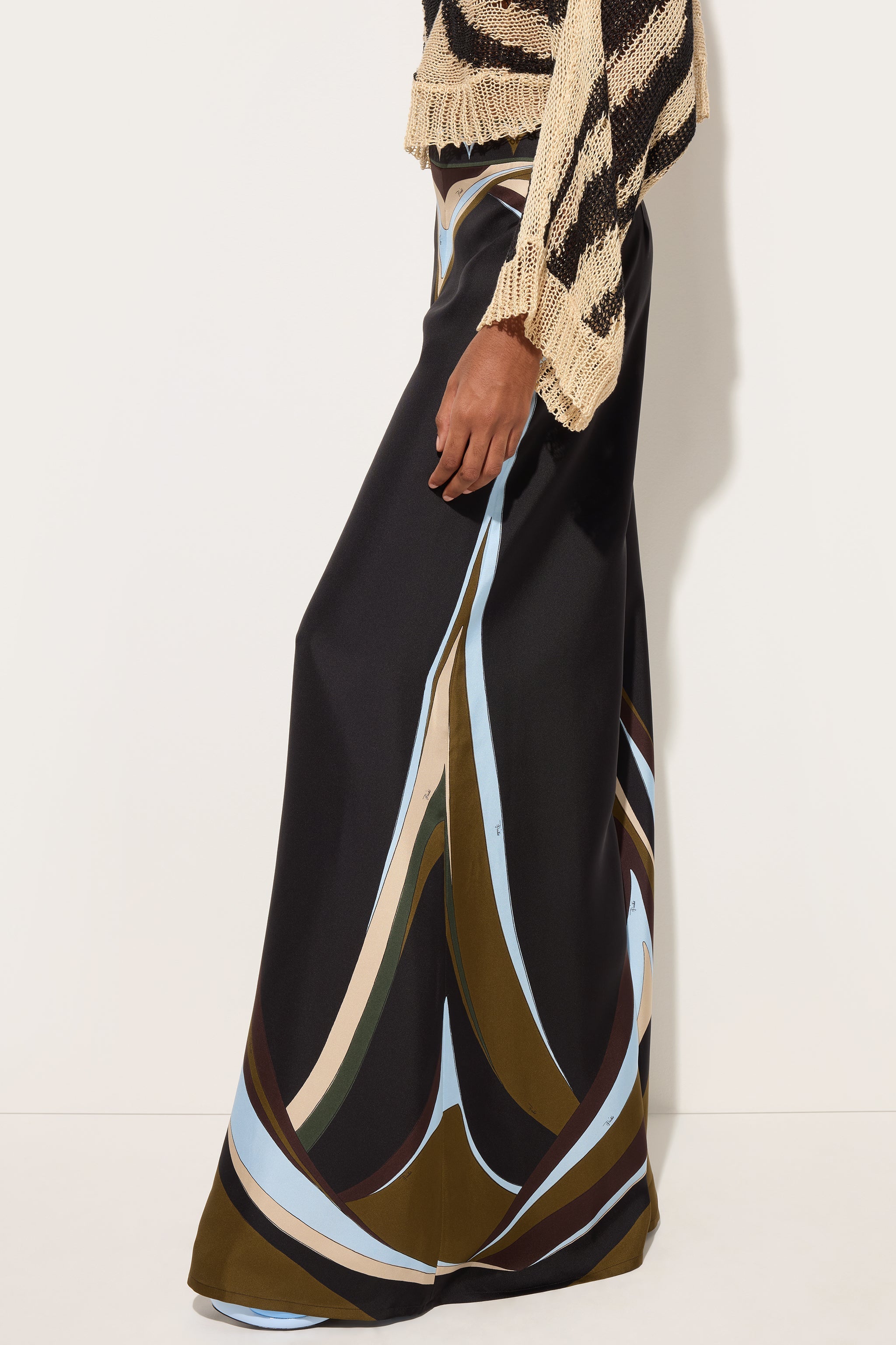 Pucci Fari Print Silk Palazzo Pants