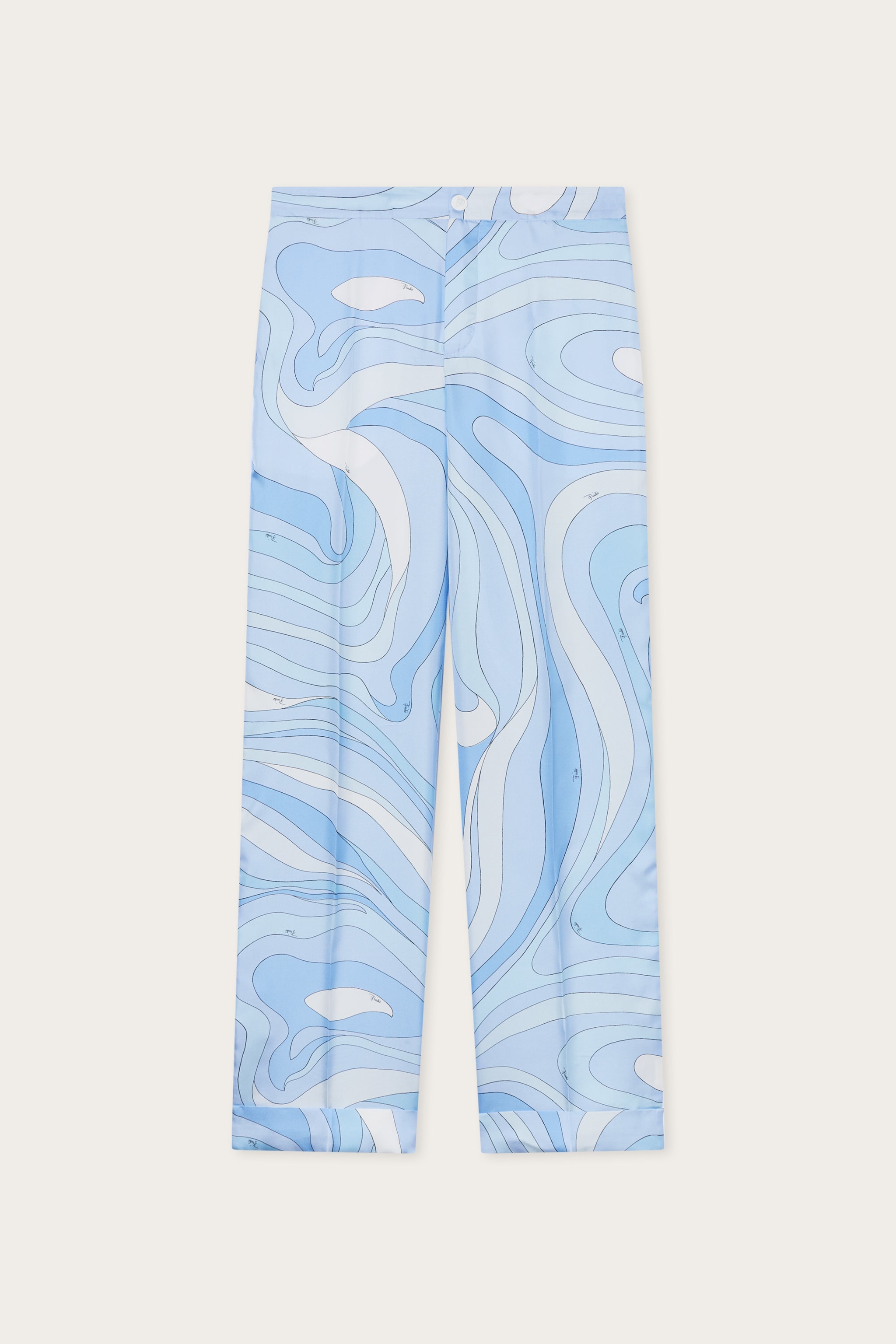 Pucci Marmo Print Silk Pants