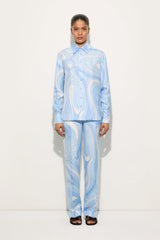Pucci Marmo Print Silk Pants