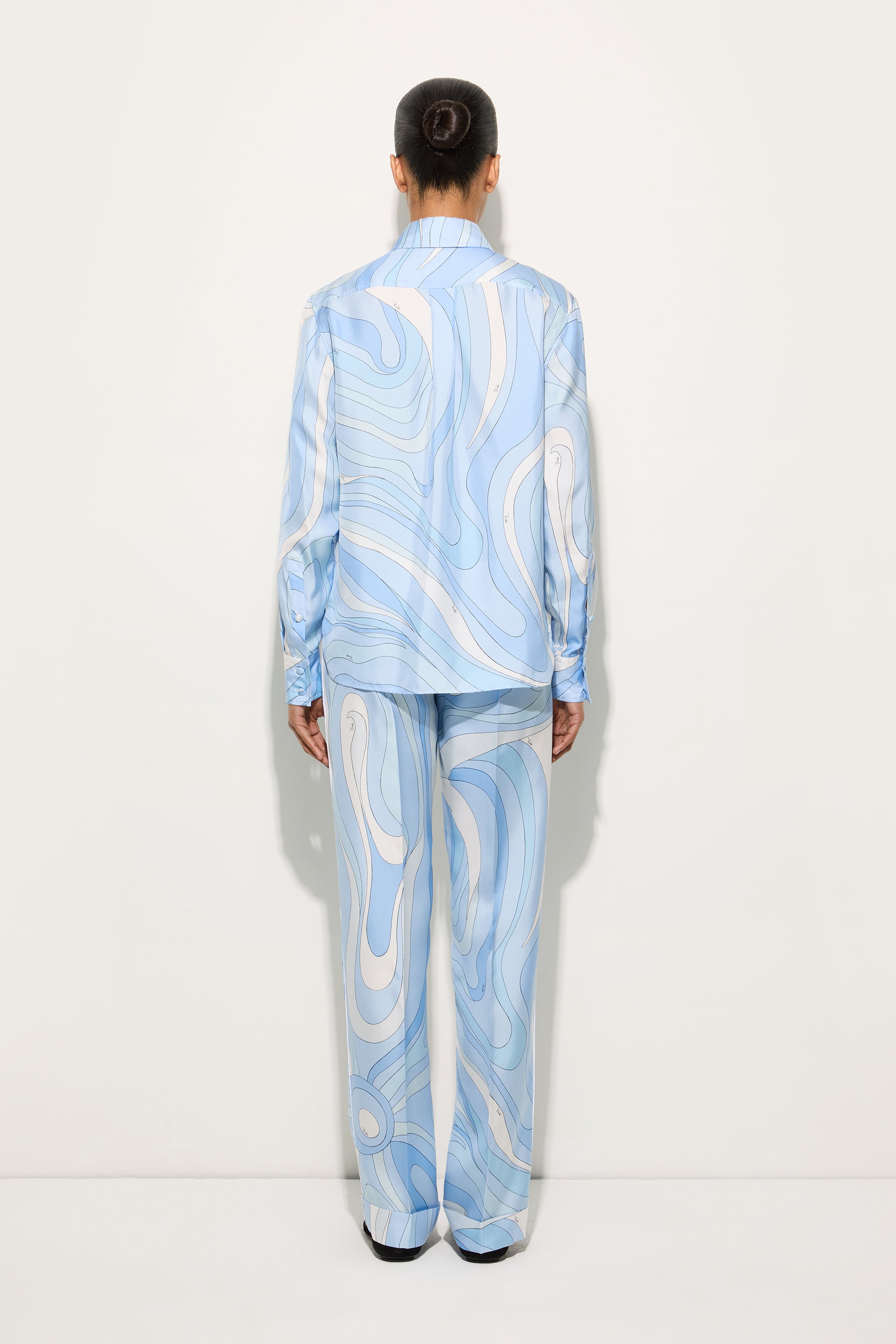 Pucci Marmo Print Silk Pants