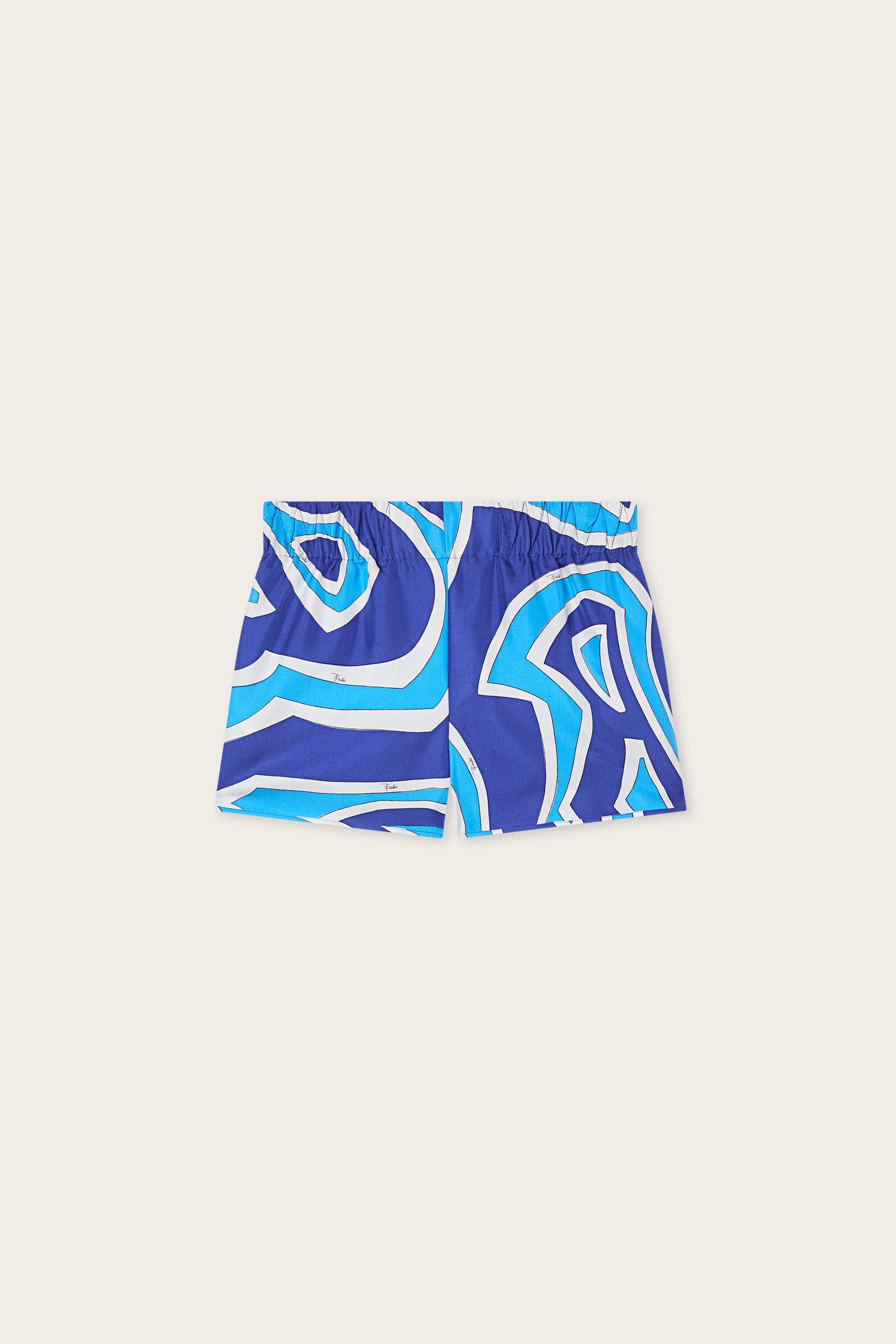 Pucci Labirinto Print Silk Shorts