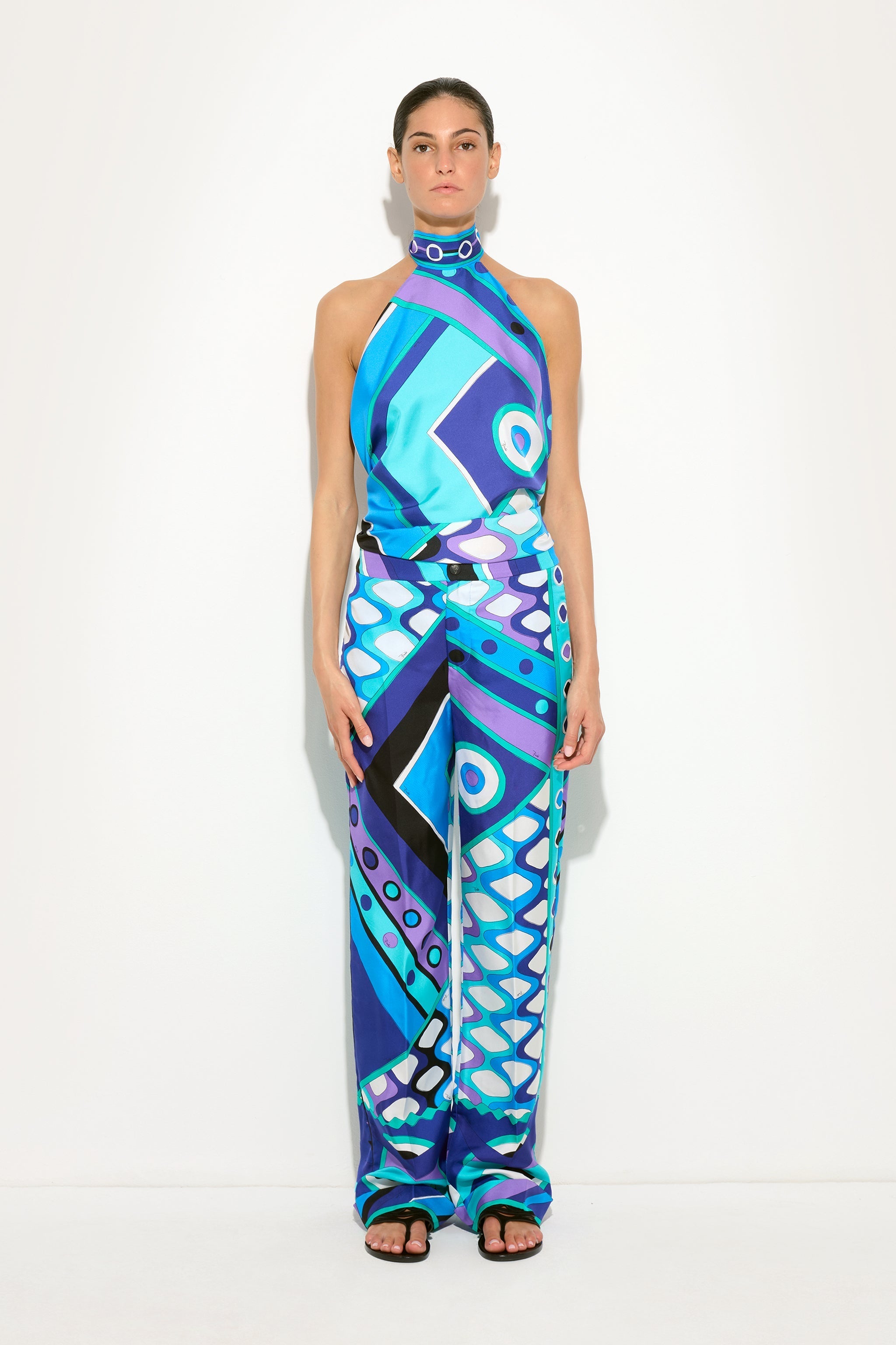 Pucci Vivara Print Silk Pants