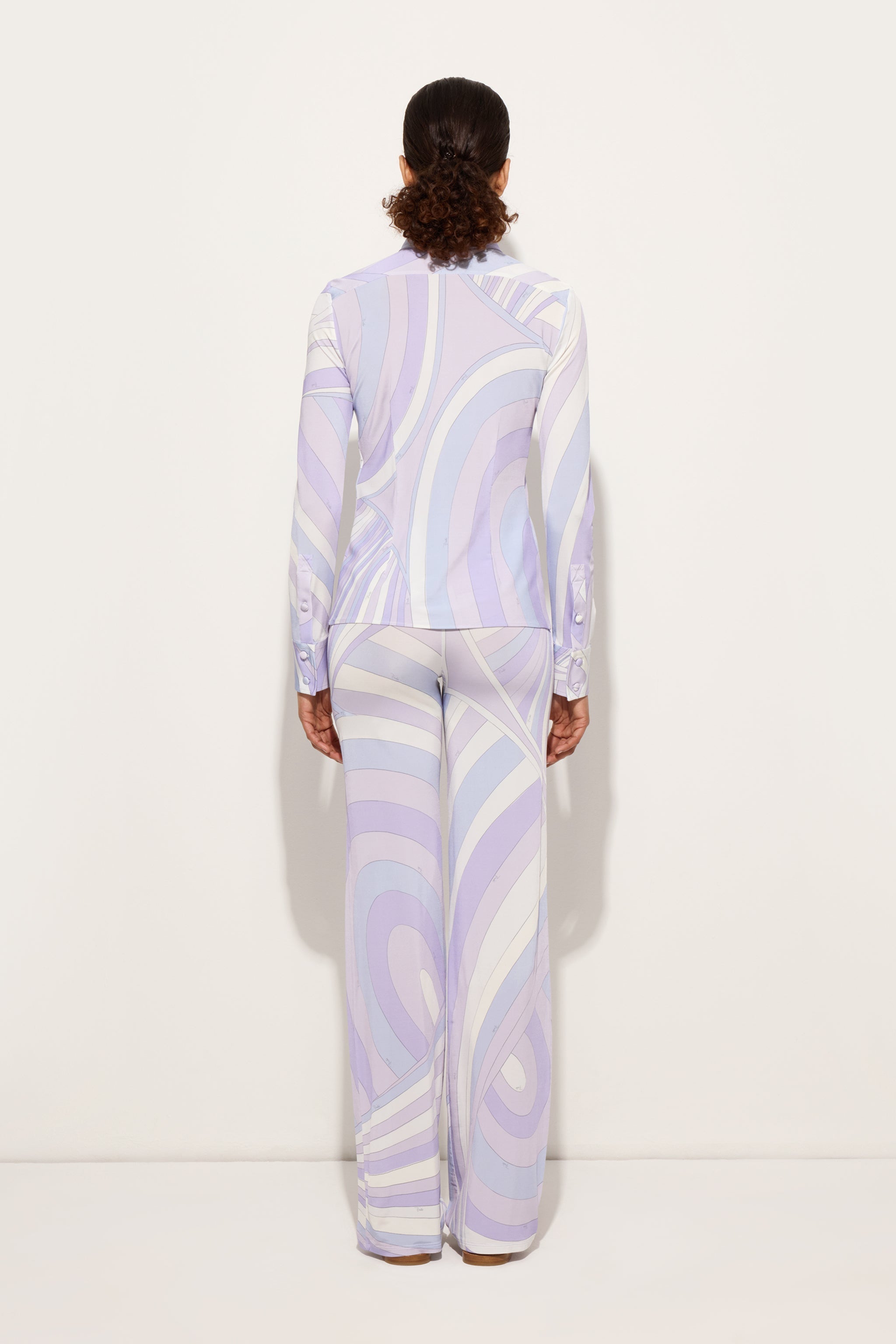 Pucci Iride Print Straight Trousers