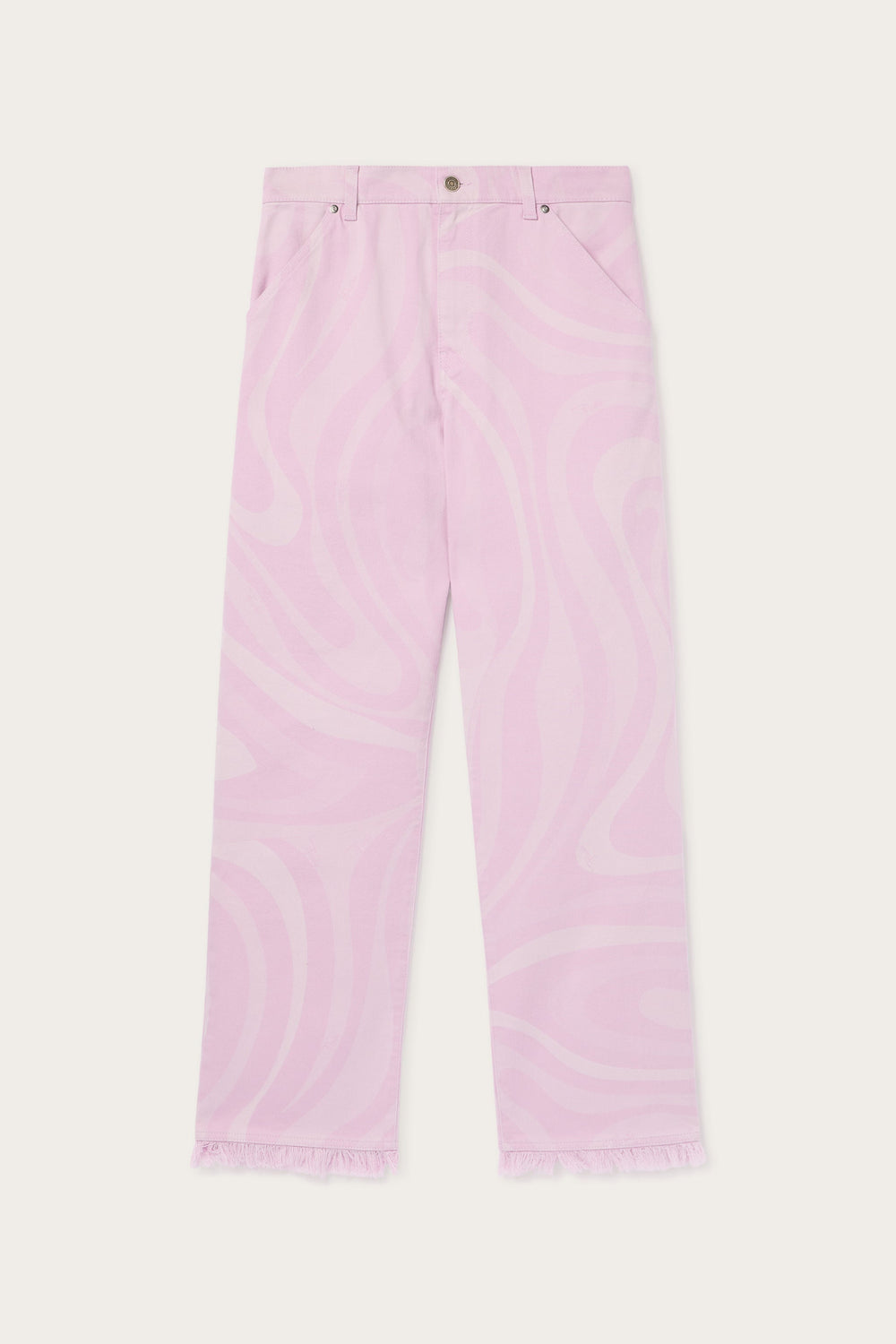 Pucci Marmo Print Wide Leg Denim