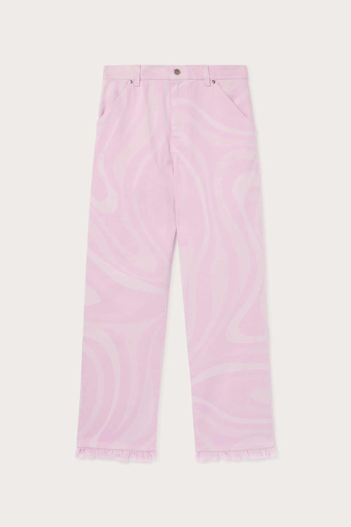 Pucci Marmo Print Wide Leg Denim