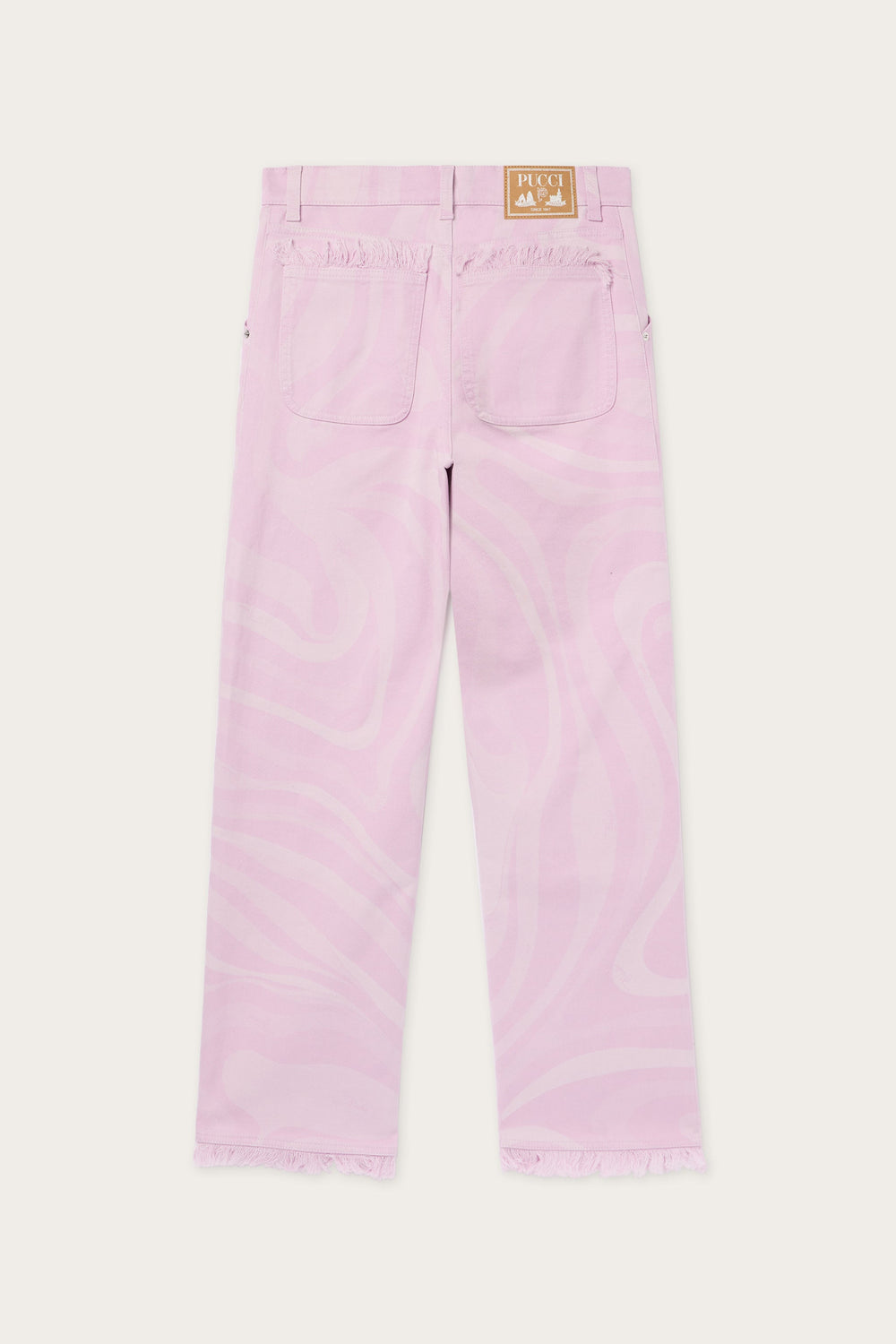 Pucci Marmo Print Wide Leg Denim