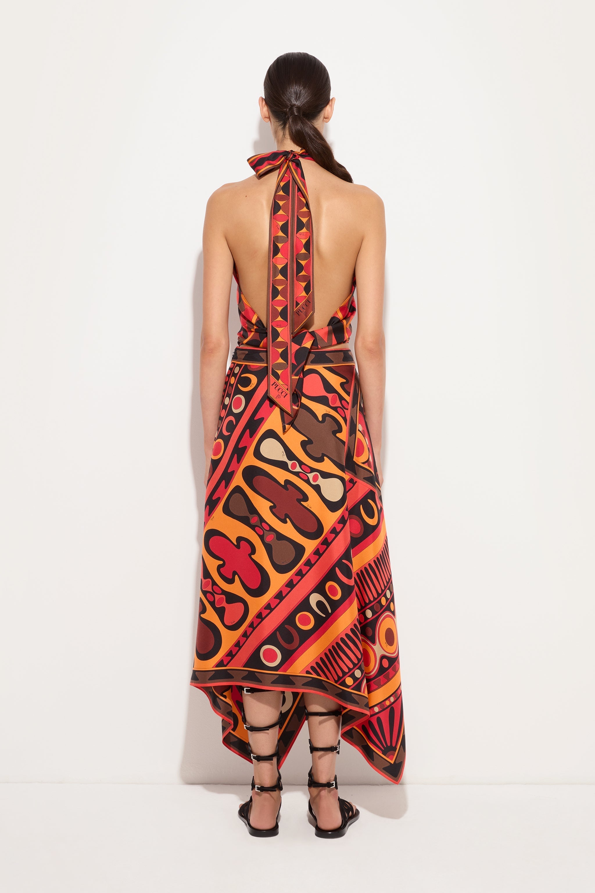 Pucci Soleil Print Silk Scarf Skirt