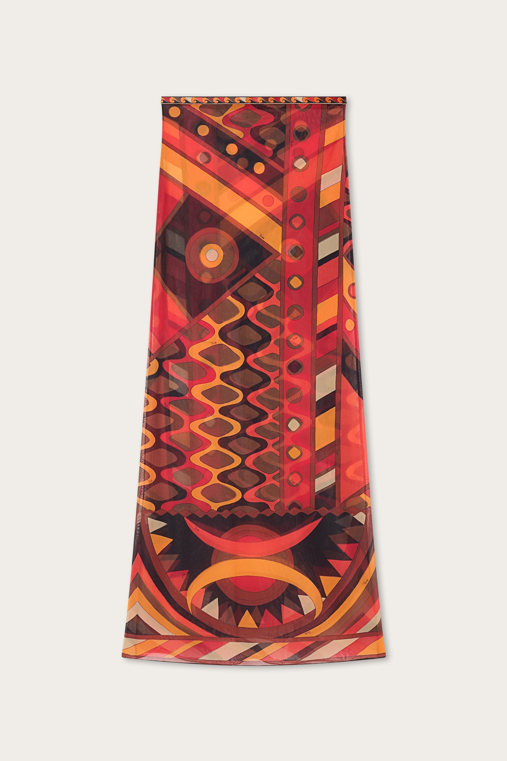Pucci Vivara Print Long Tulle Skirt