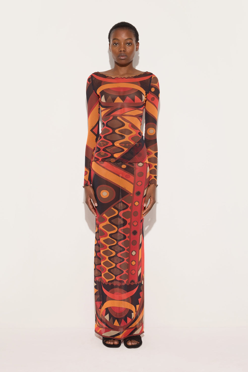 Pucci Vivara Print Long Tulle Skirt
