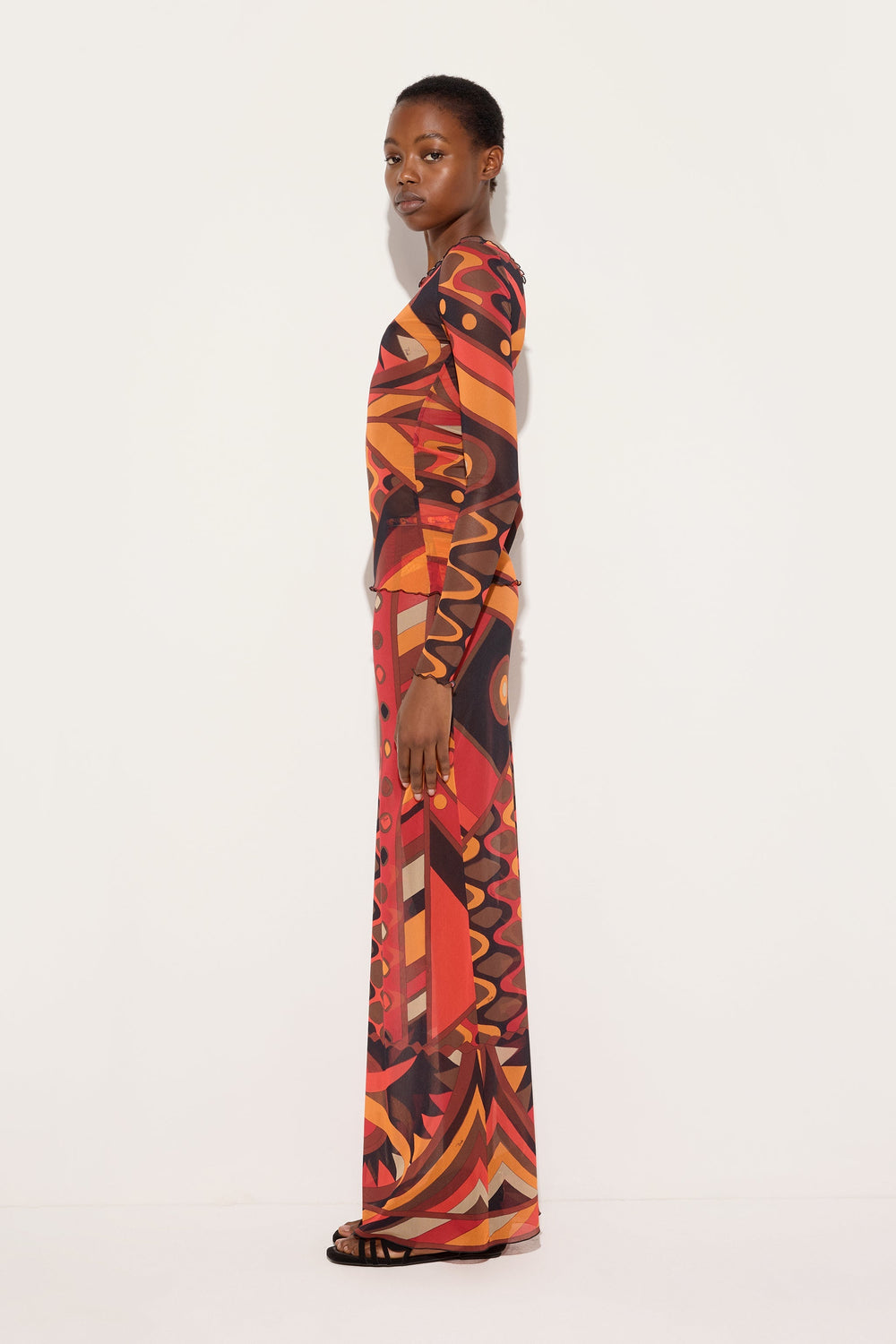 Pucci Vivara Print Long Tulle Skirt