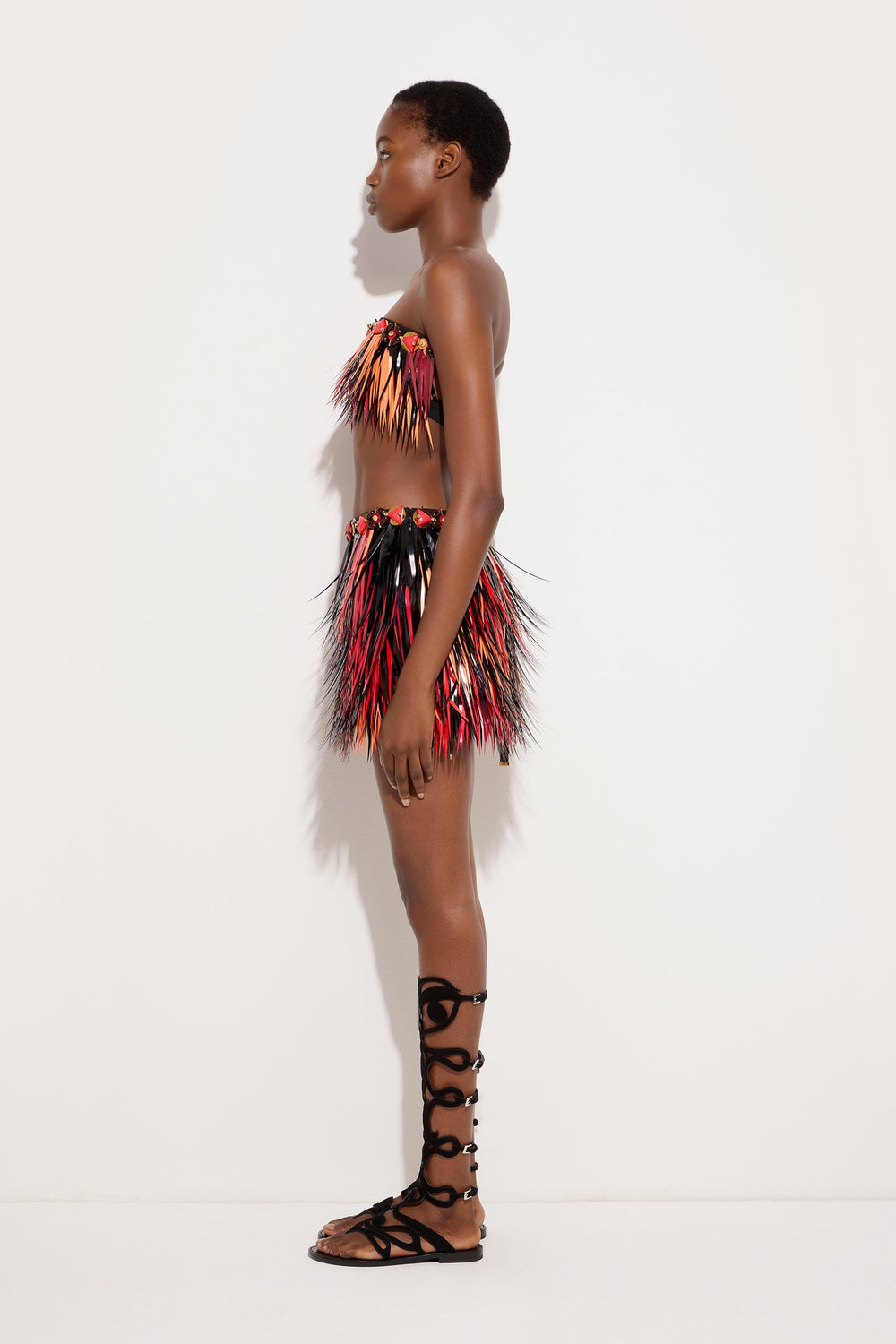 Pucci Embroidered Skirt with Jeweled Belt
