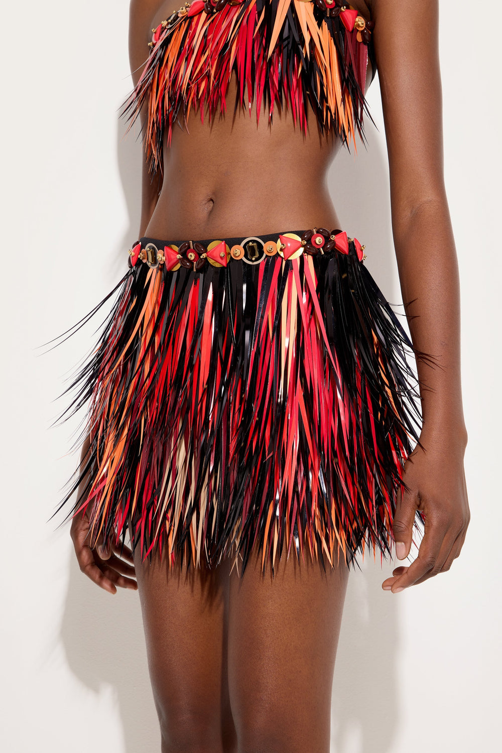 Pucci Embroidered Skirt with Jeweled Belt