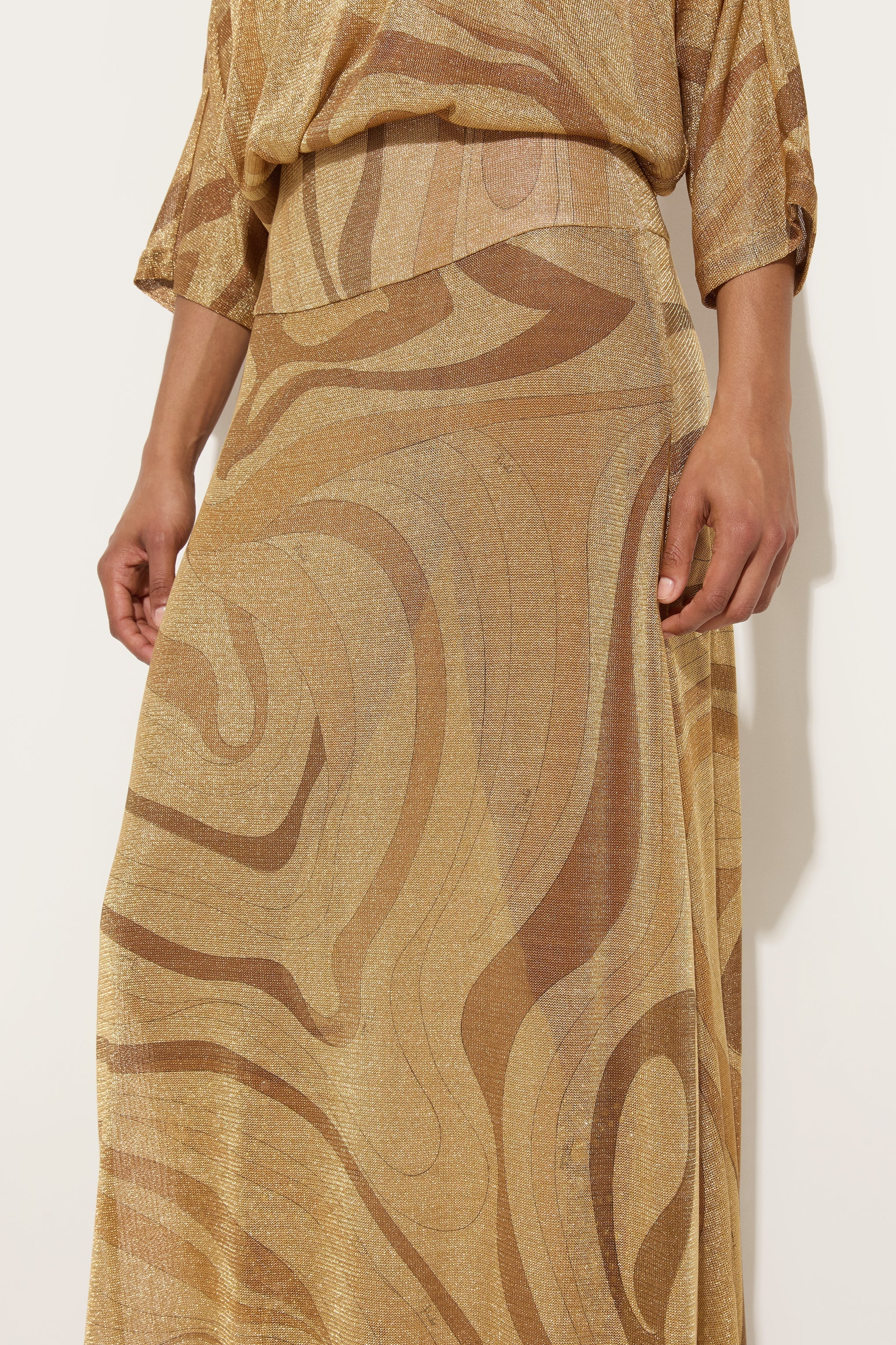 Pucci Marmo Print Lamè Skirt