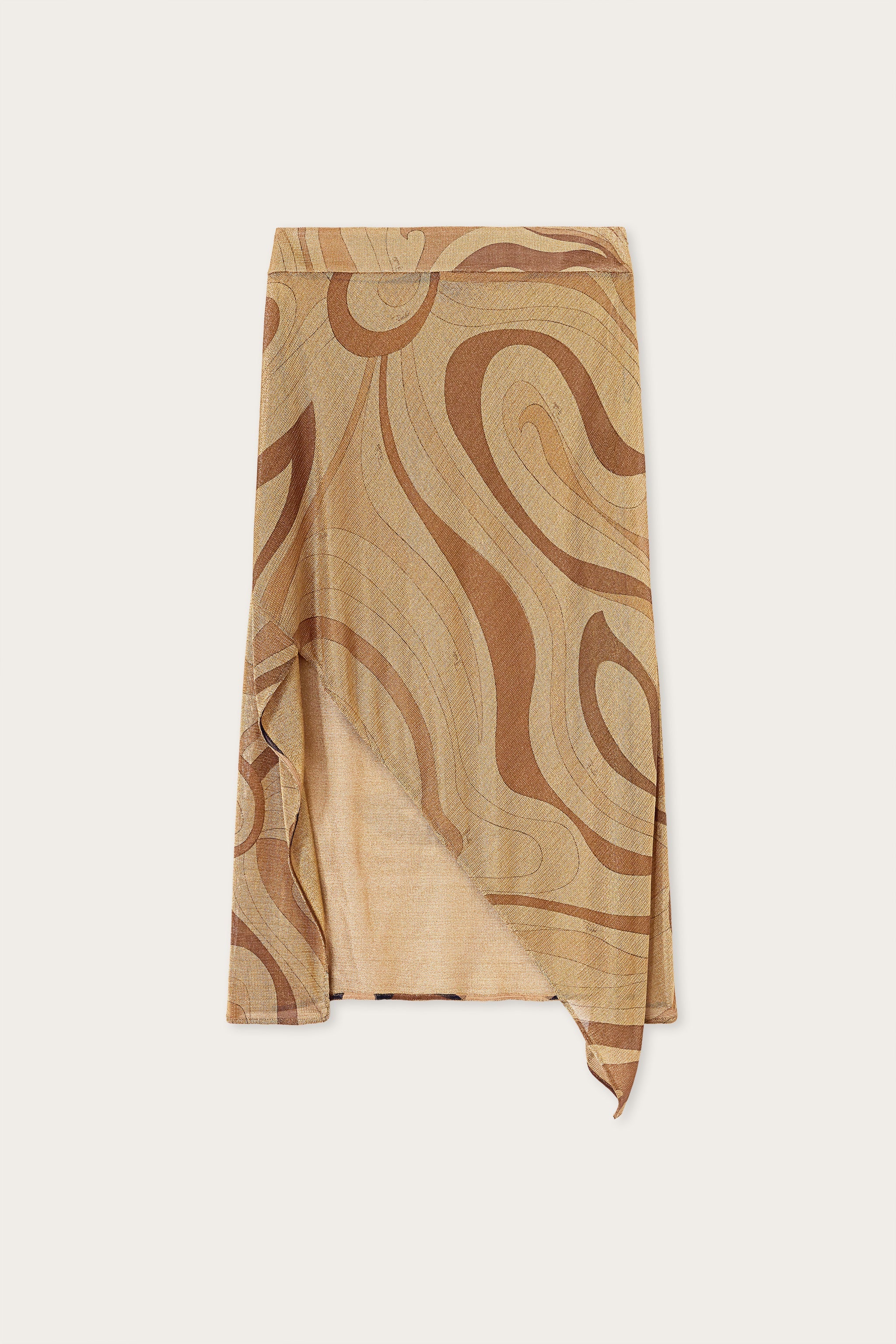 Pucci Marmo Print Lamè Skirt
