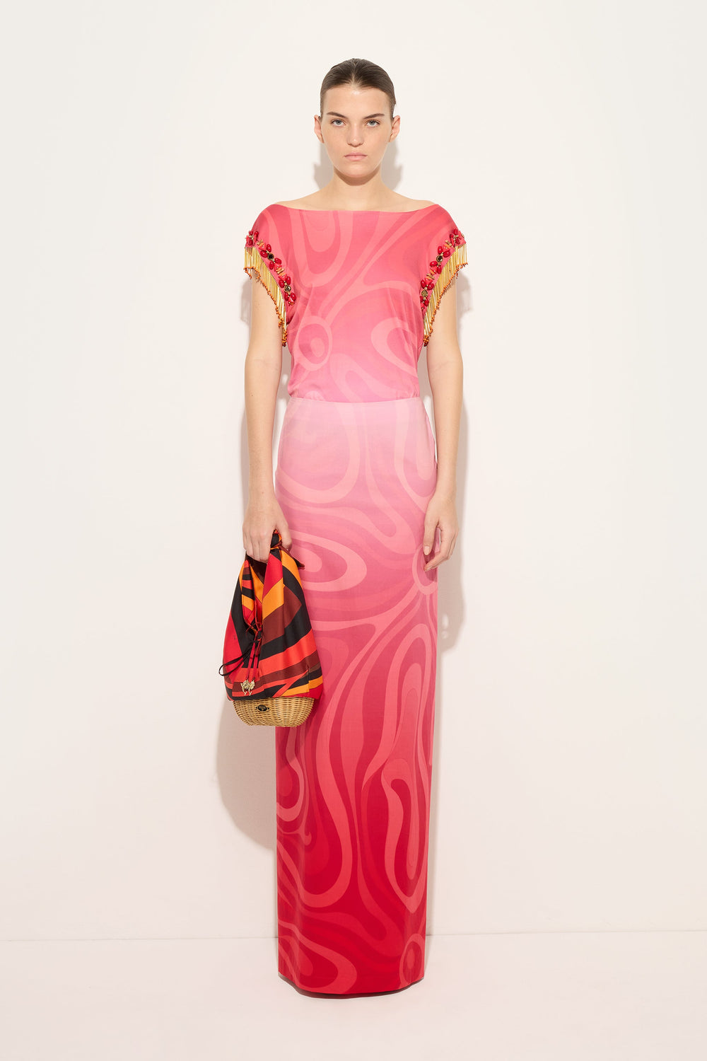 Pucci Marmo Dégradé Print Popeline Skirt