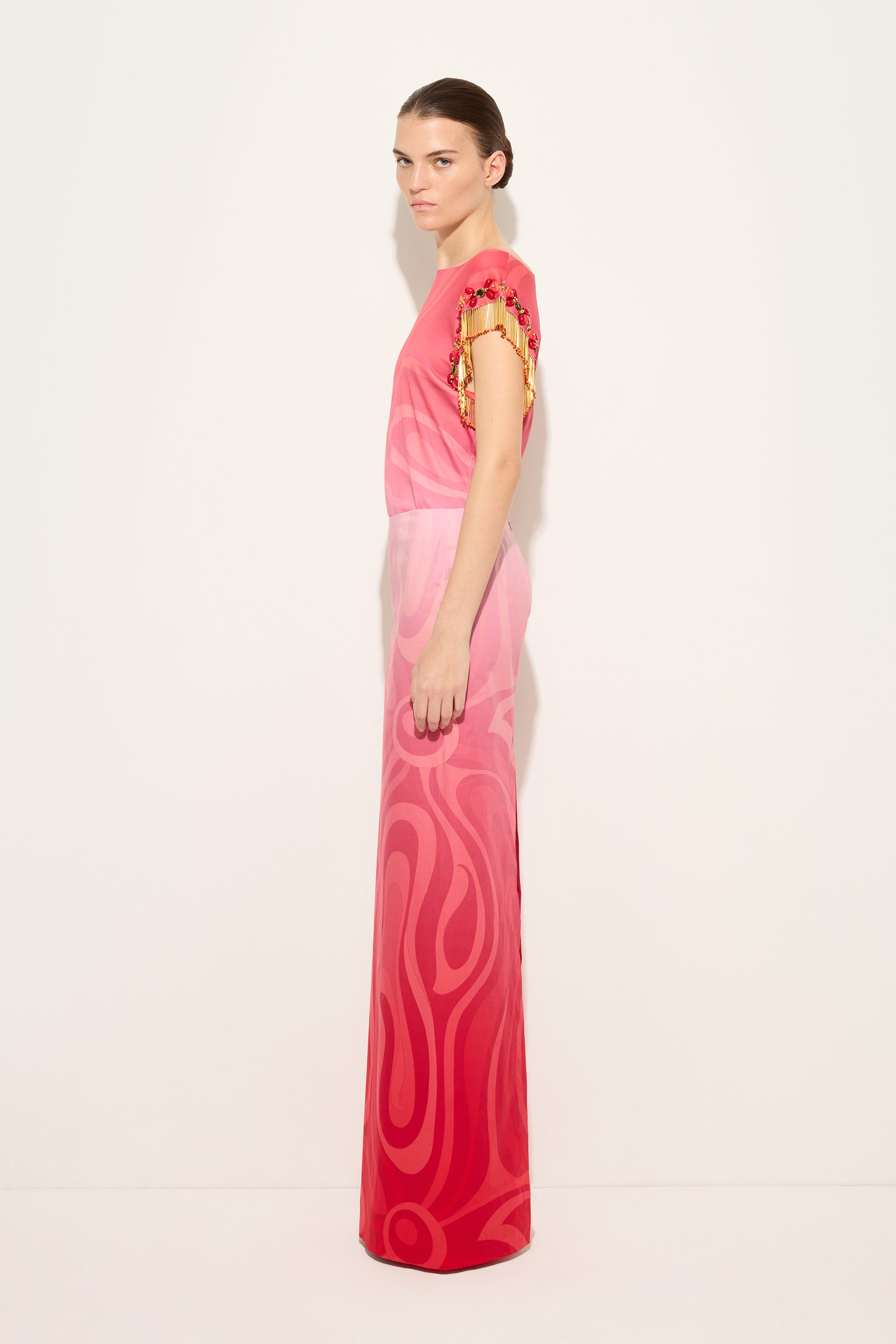 Pucci Marmo Dégradé Print Popeline Skirt