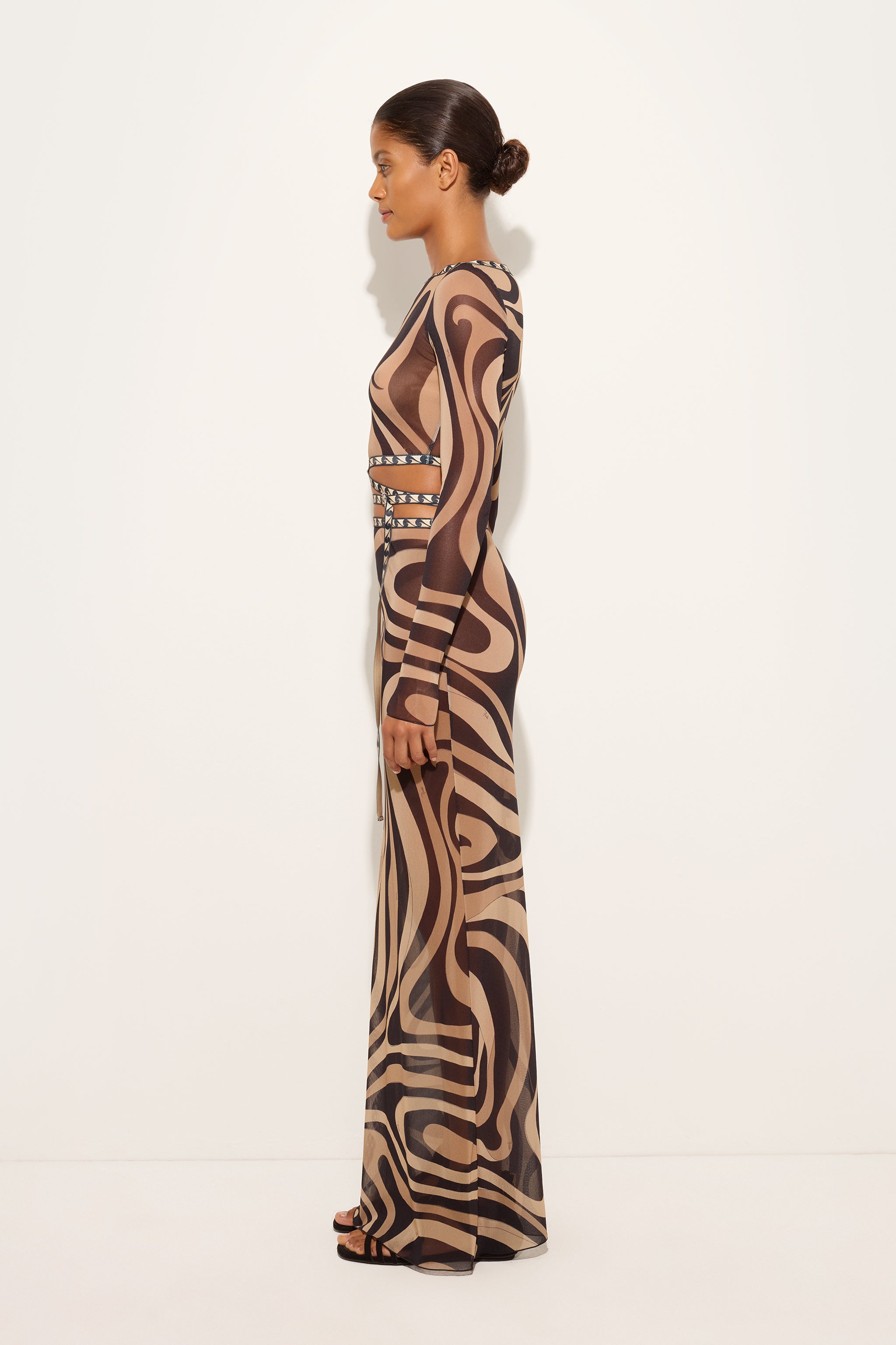 Pucci Marmo Print Long Tulle Skirt