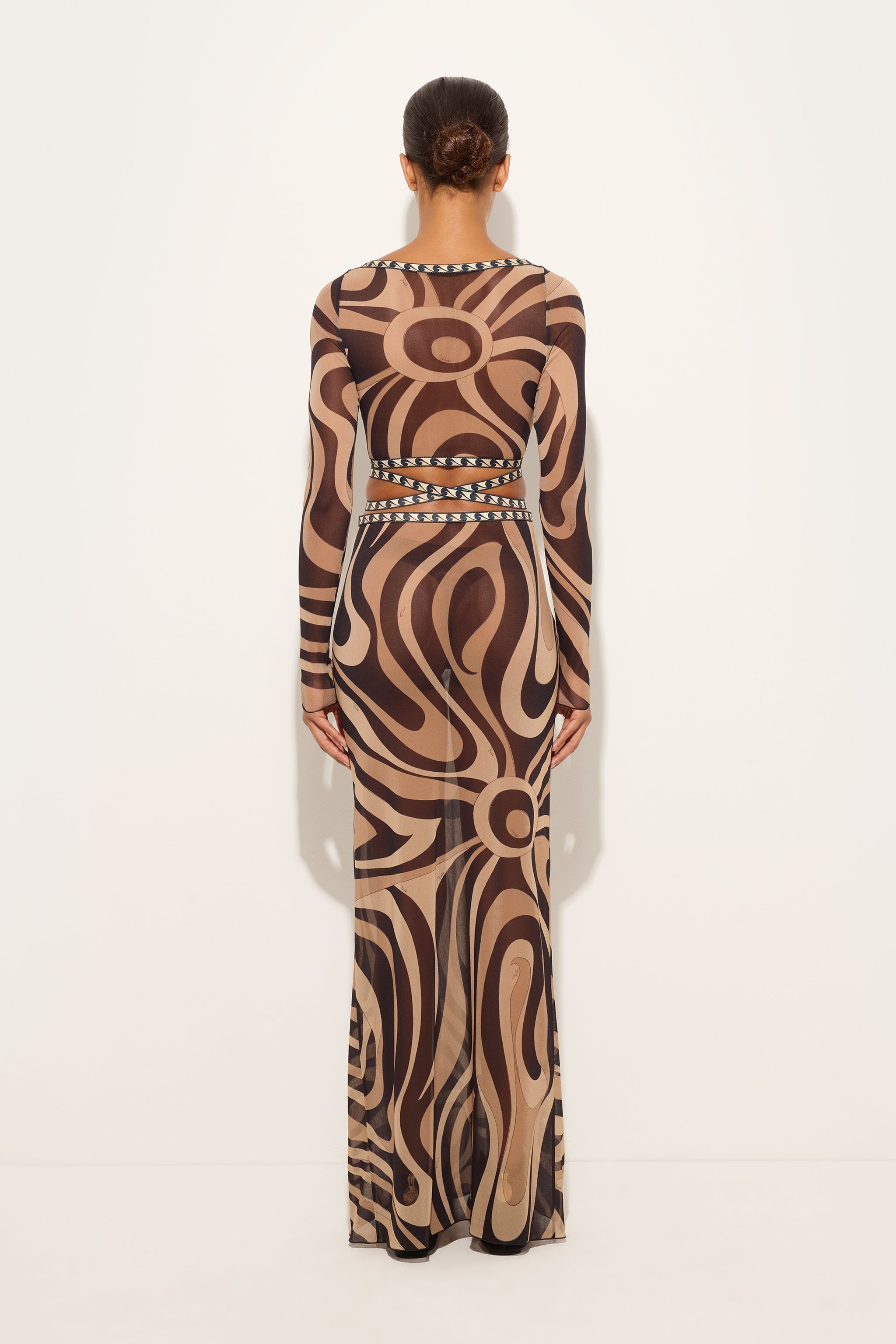 Pucci Marmo Print Long Tulle Skirt