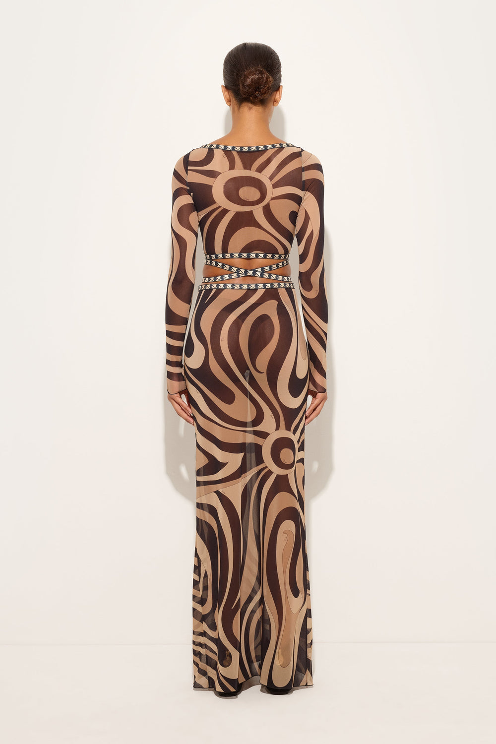 Pucci Marmo Print Long Tulle Skirt