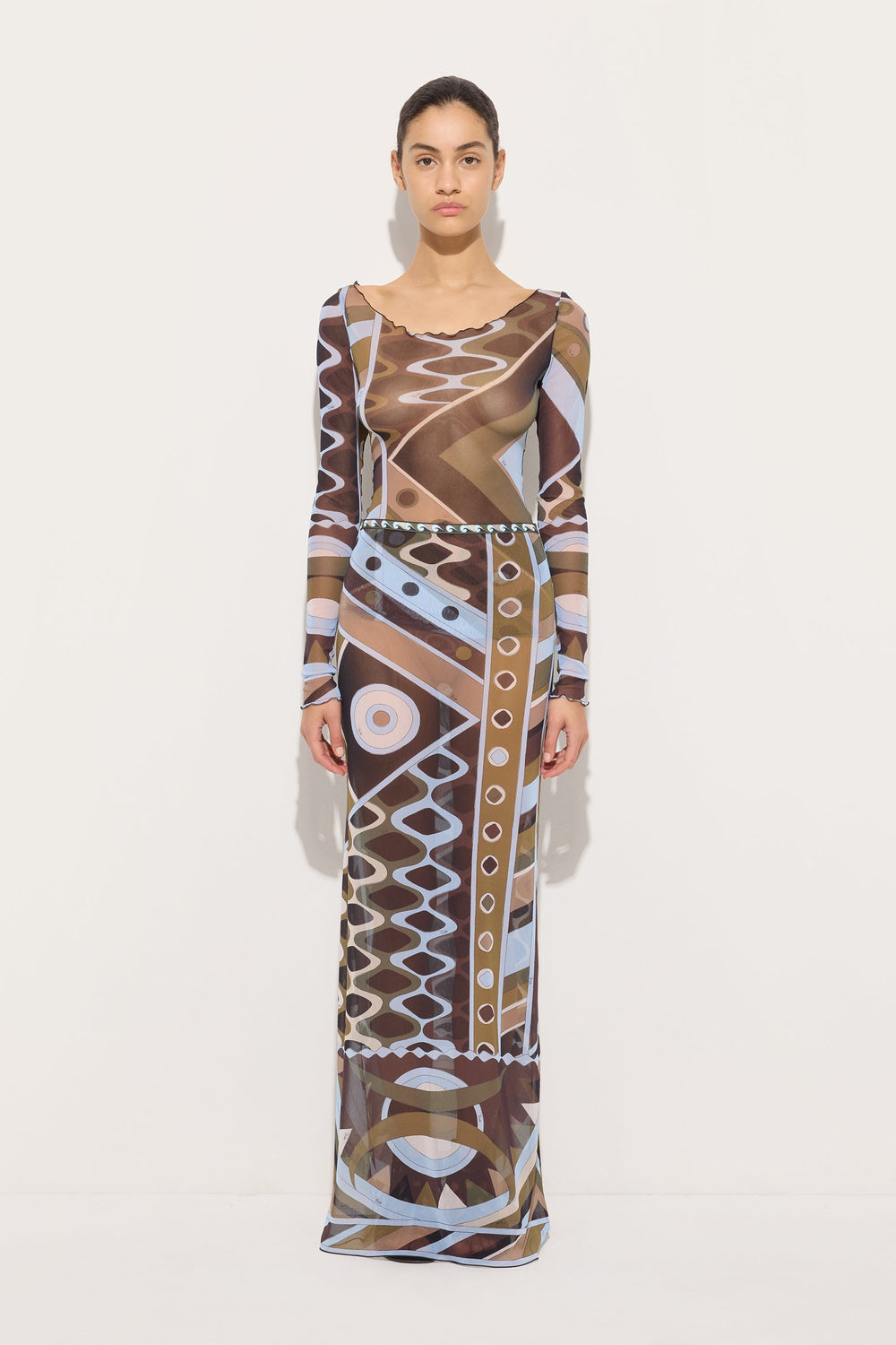 Pucci Vivara Print Long Tulle Skirt