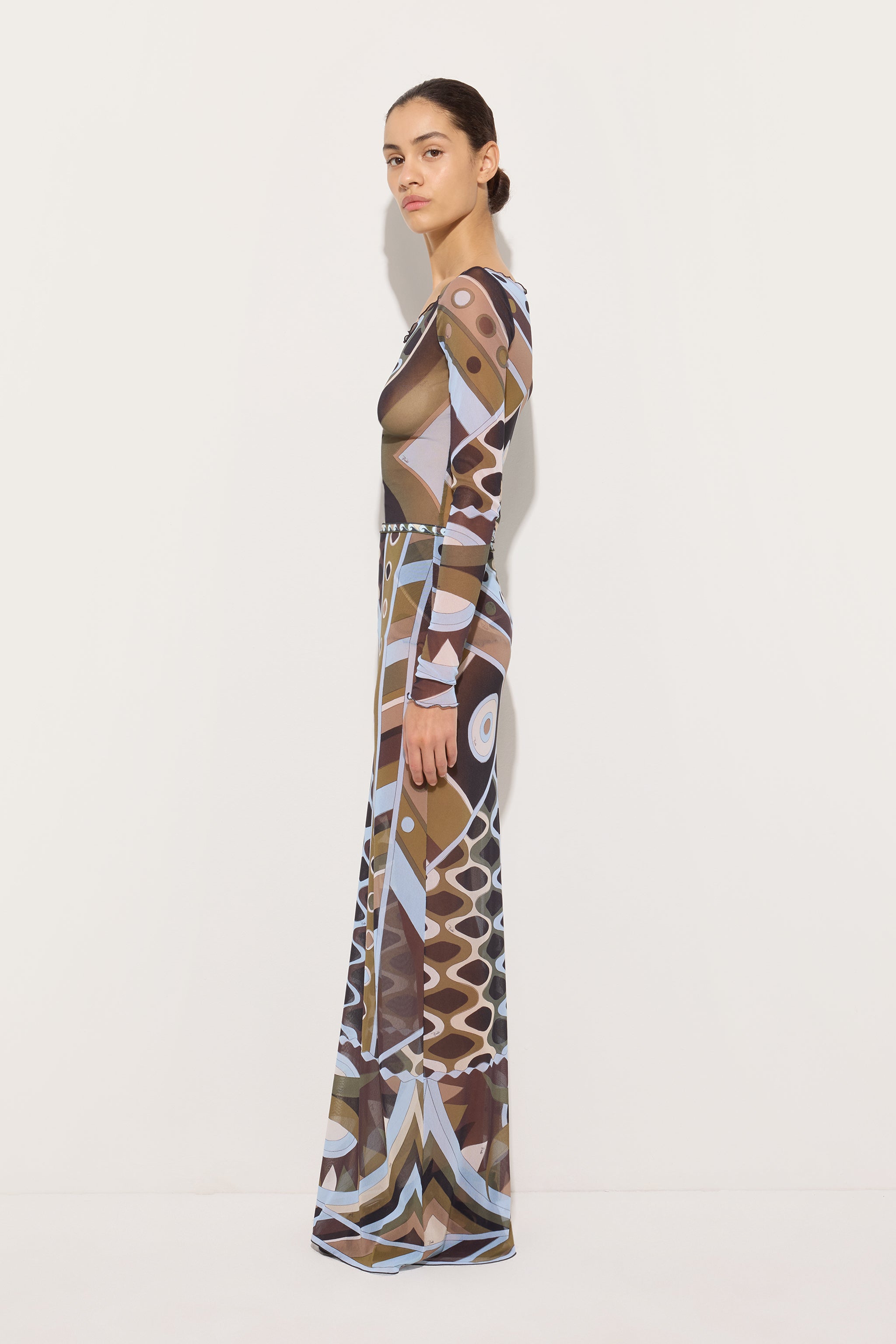 Pucci Vivara Print Long Tulle Skirt