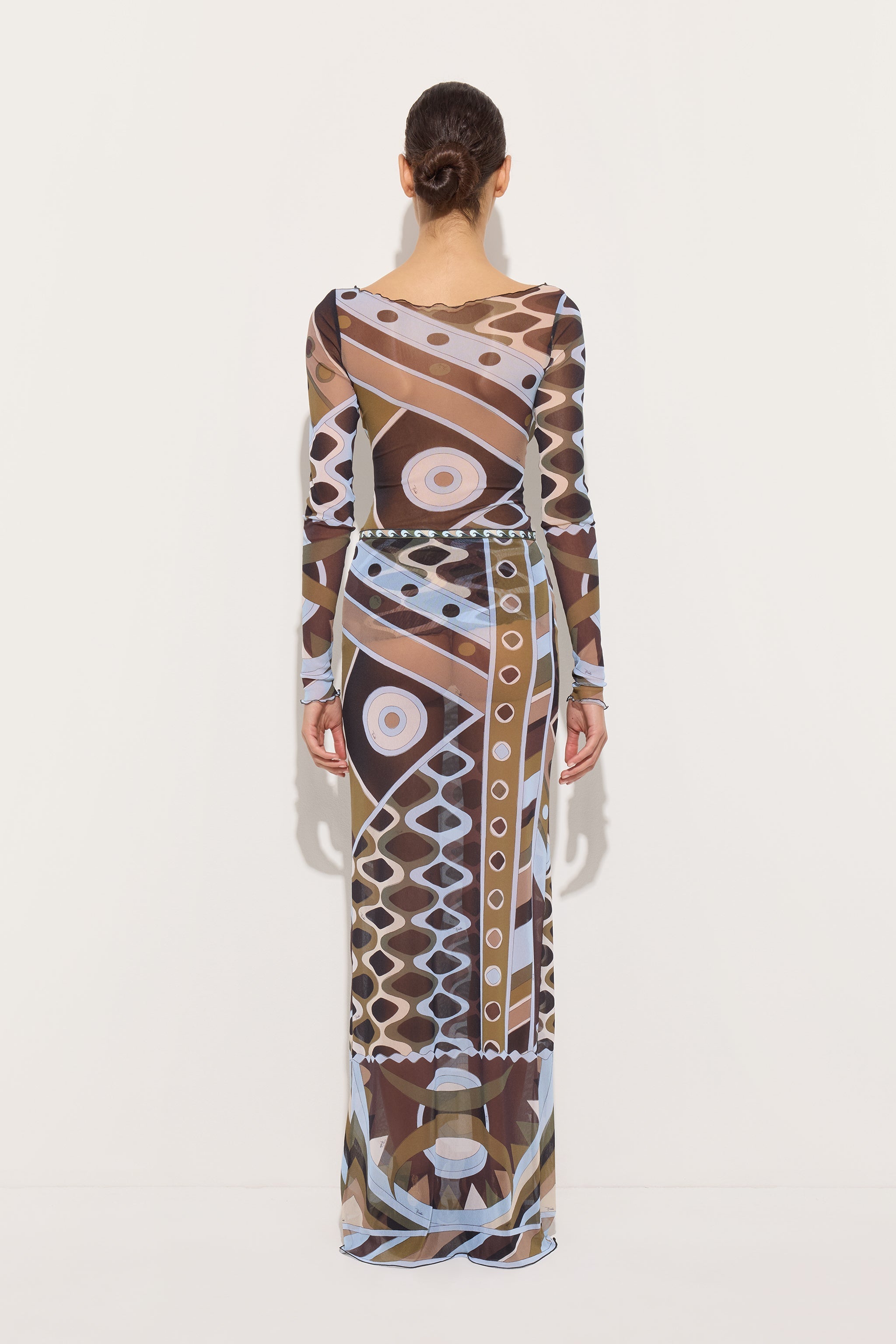 Pucci Vivara Print Long Tulle Skirt