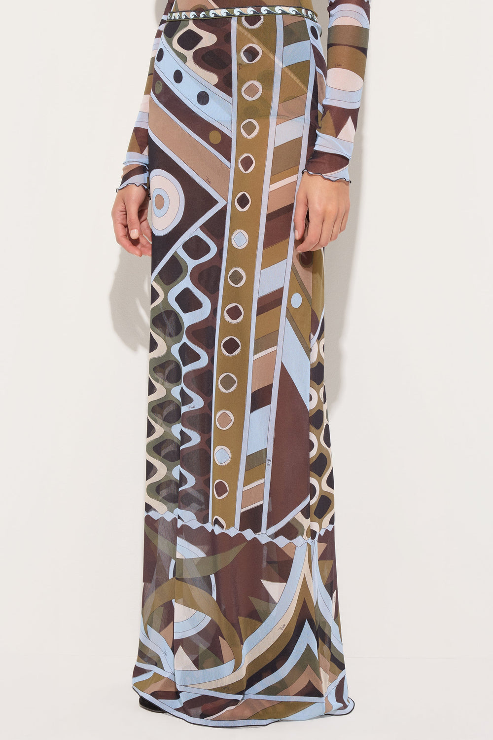 Pucci Vivara Print Long Tulle Skirt