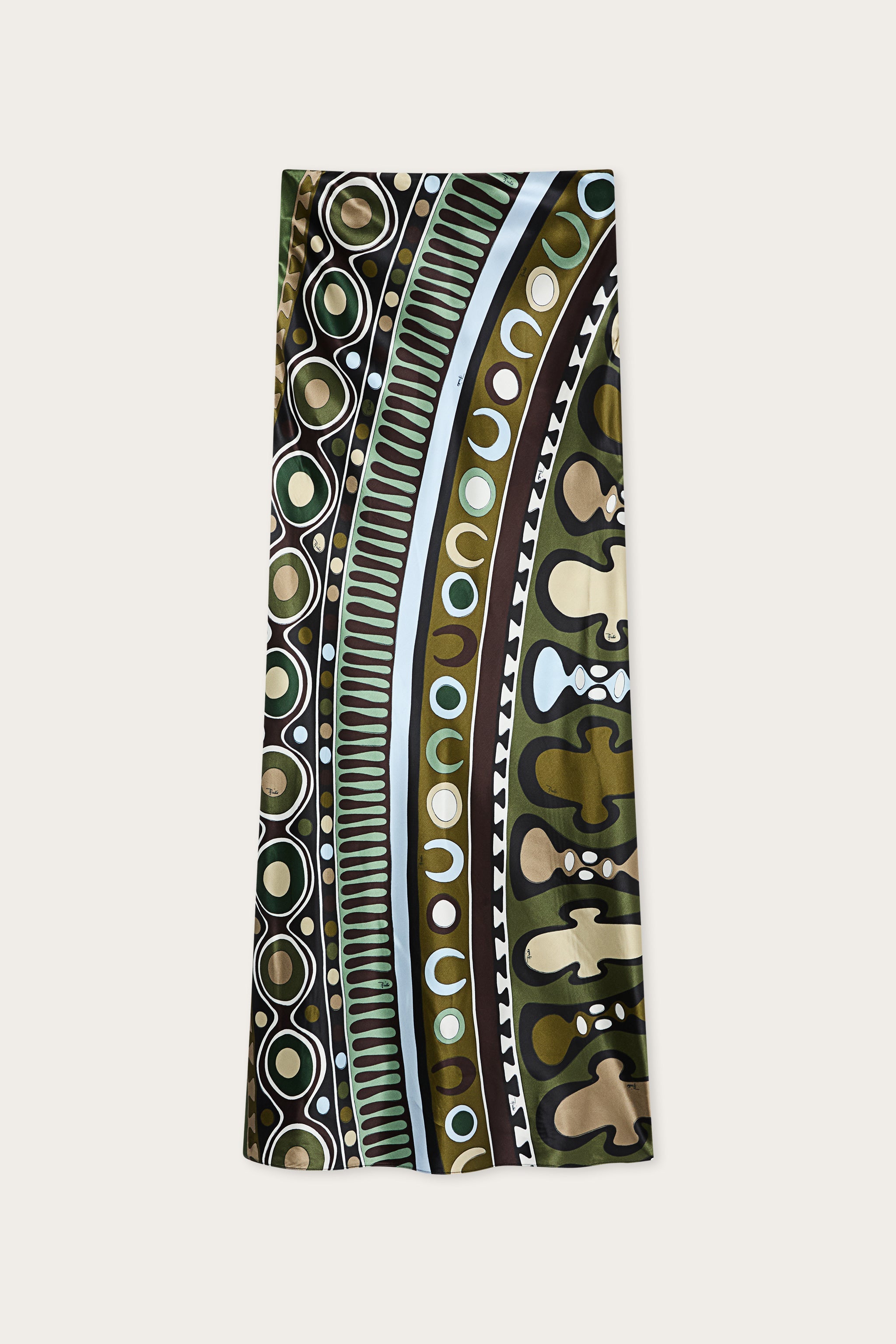 Pucci Soleil Print Satin Skirt