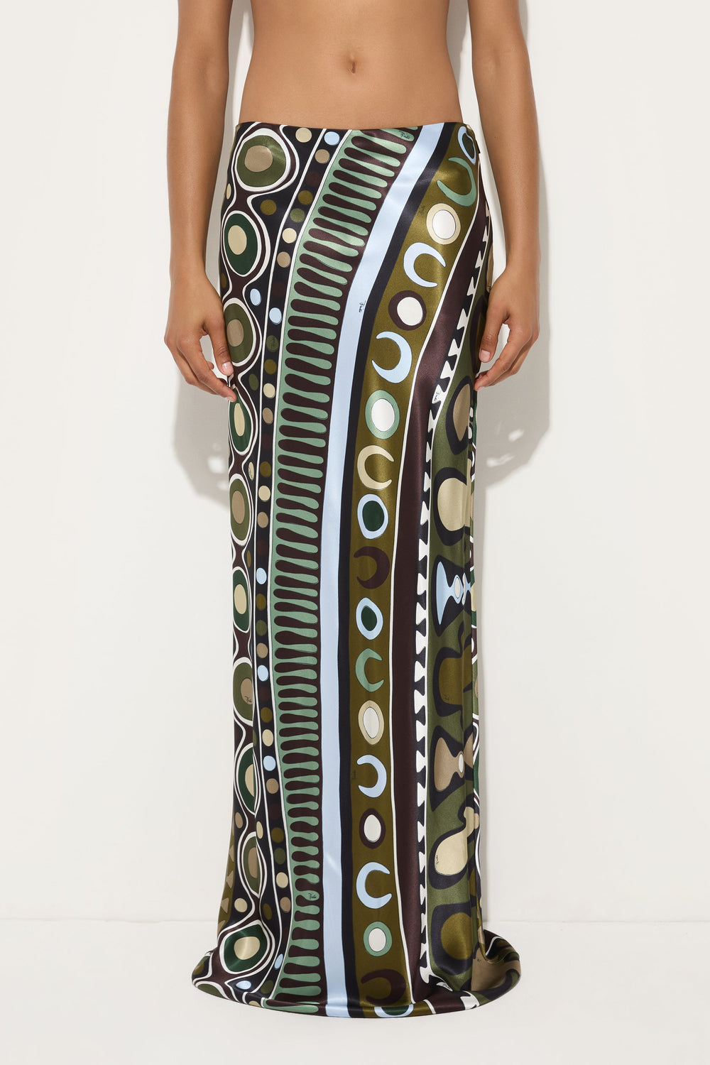 Pucci Soleil Print Satin Skirt