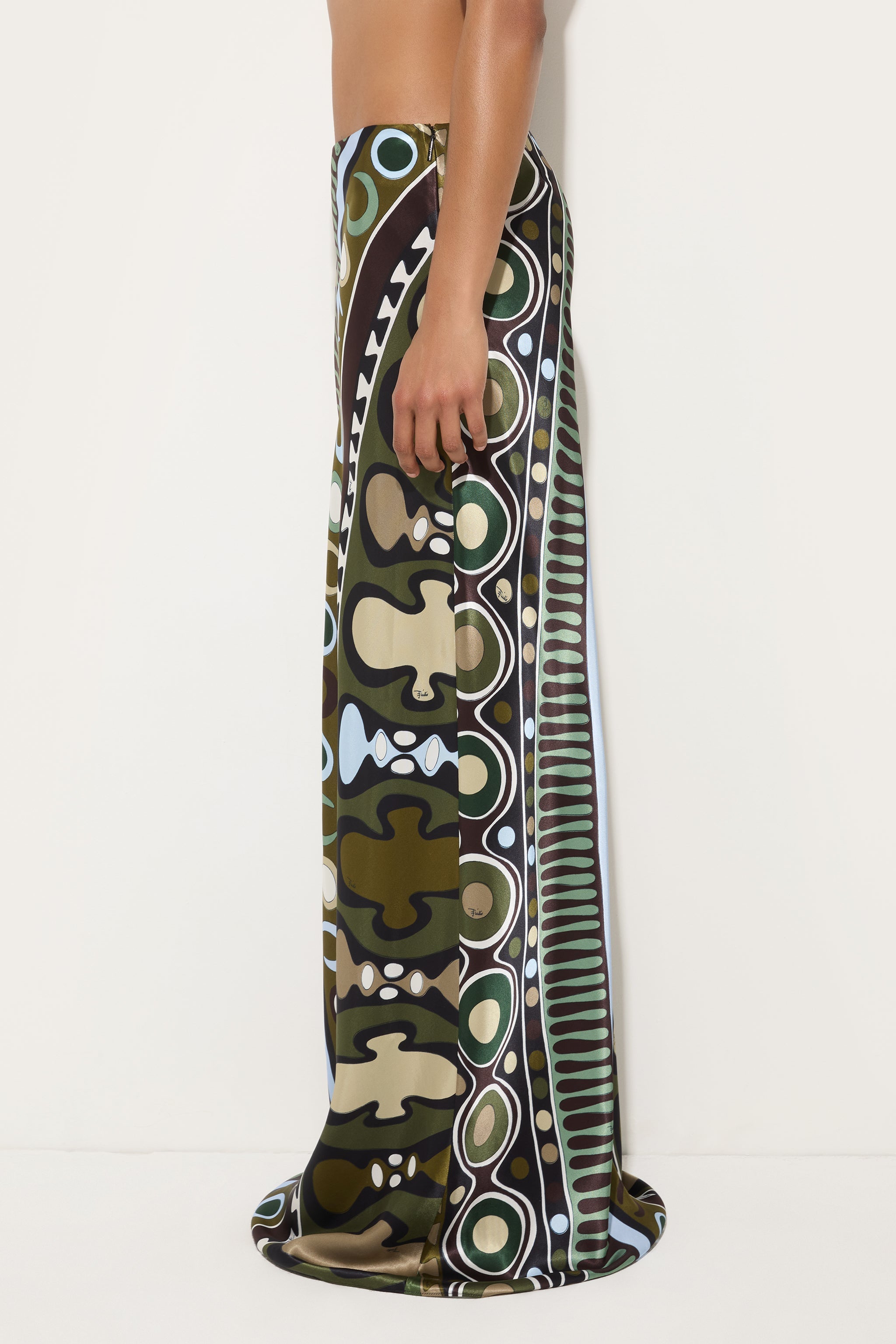 Pucci Soleil Print Satin Skirt