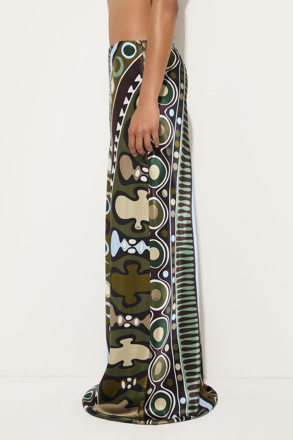 Pucci Soleil Print Satin Skirt