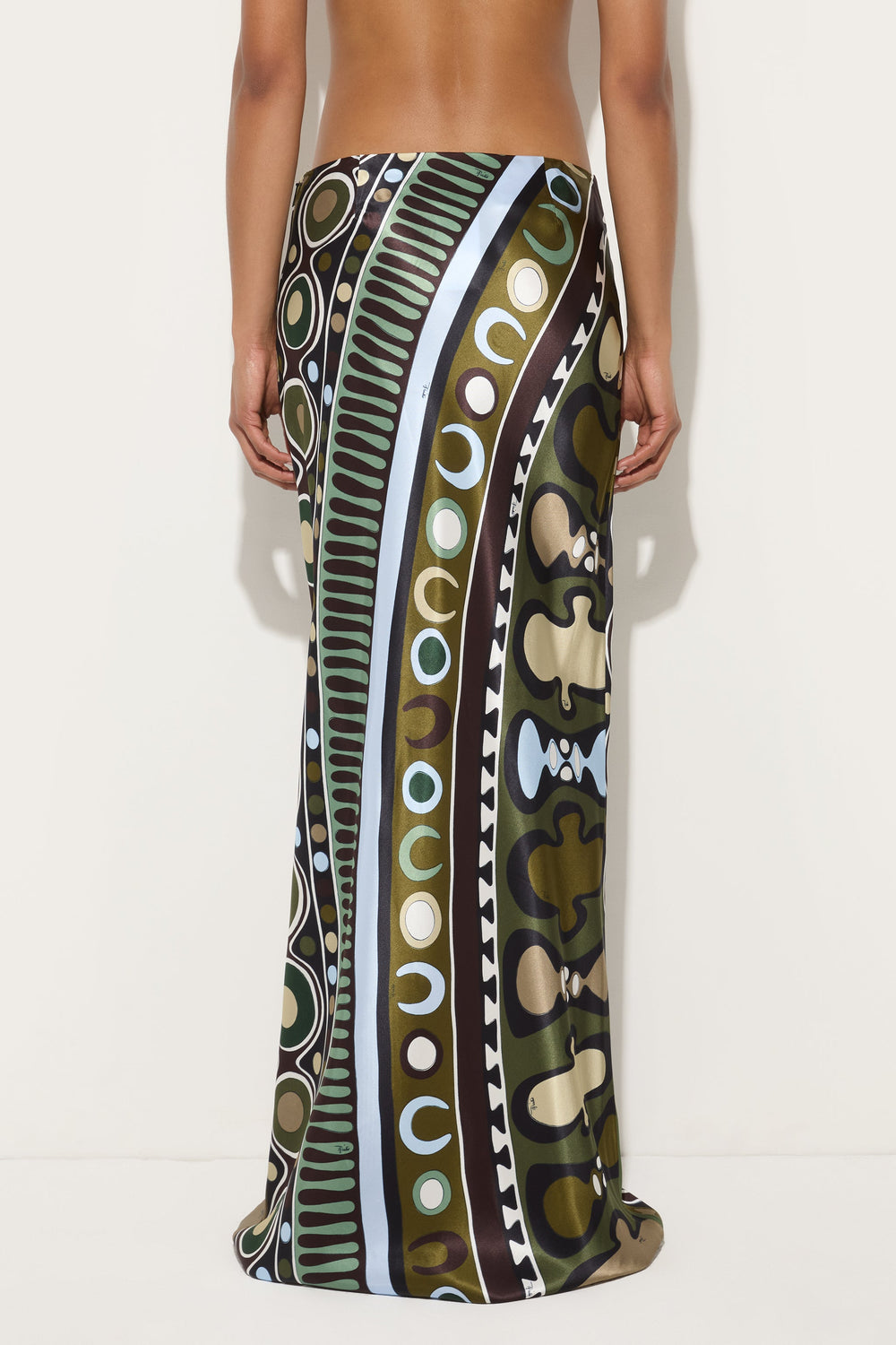 Pucci Soleil Print Satin Skirt