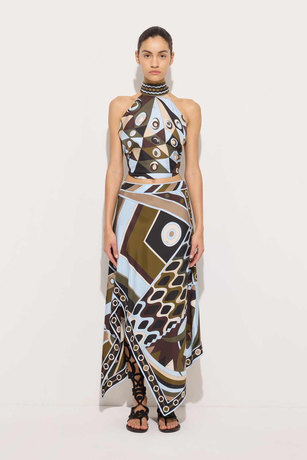 Pucci Vivara Print Silk Scarf Skirt