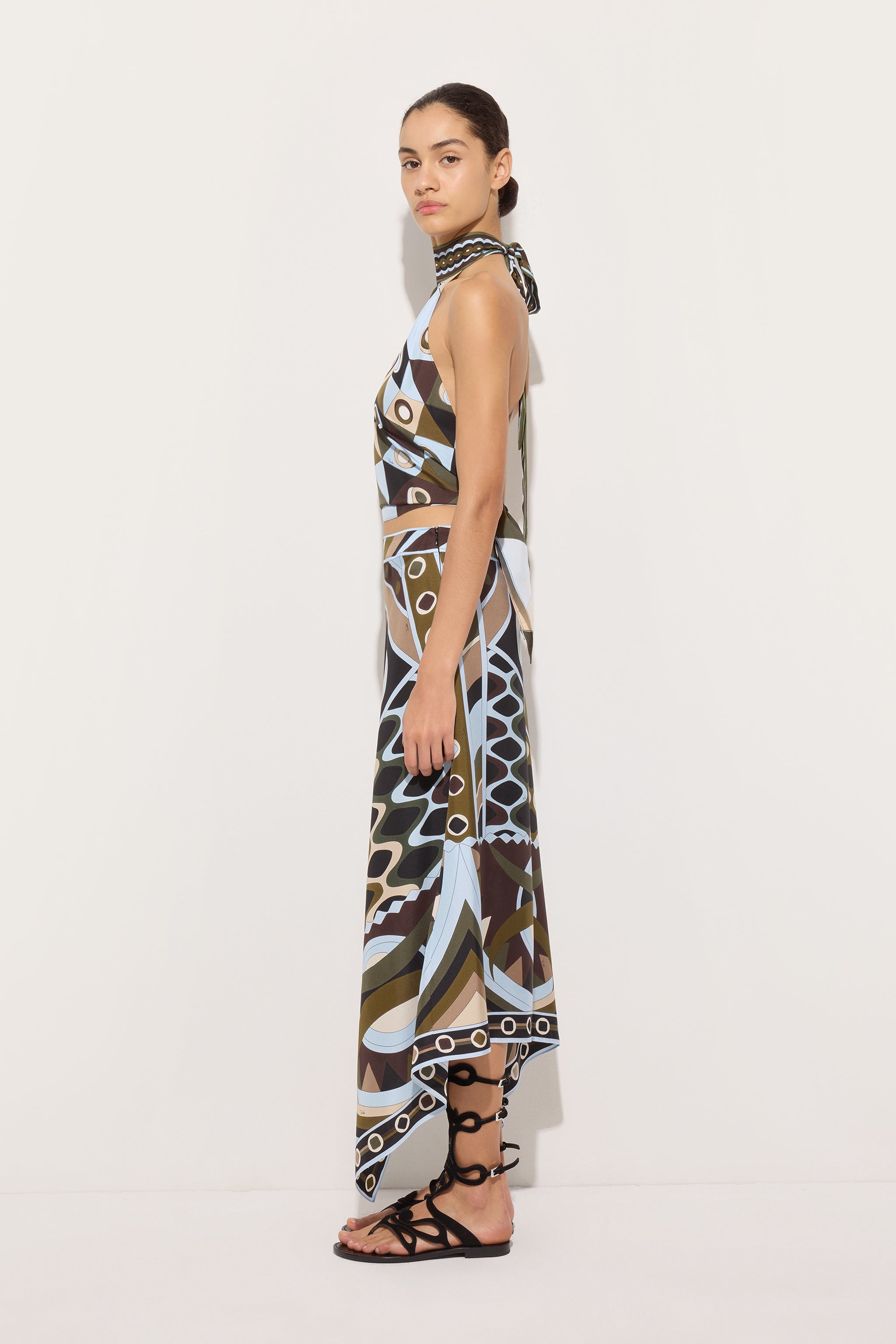 Pucci Vivara Print Silk Scarf Skirt