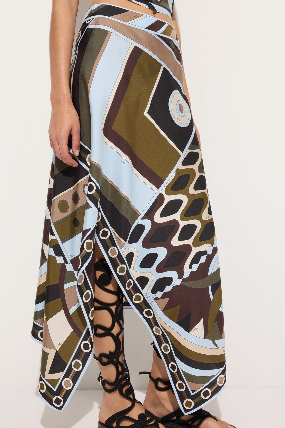 Pucci Vivara Print Silk Scarf Skirt