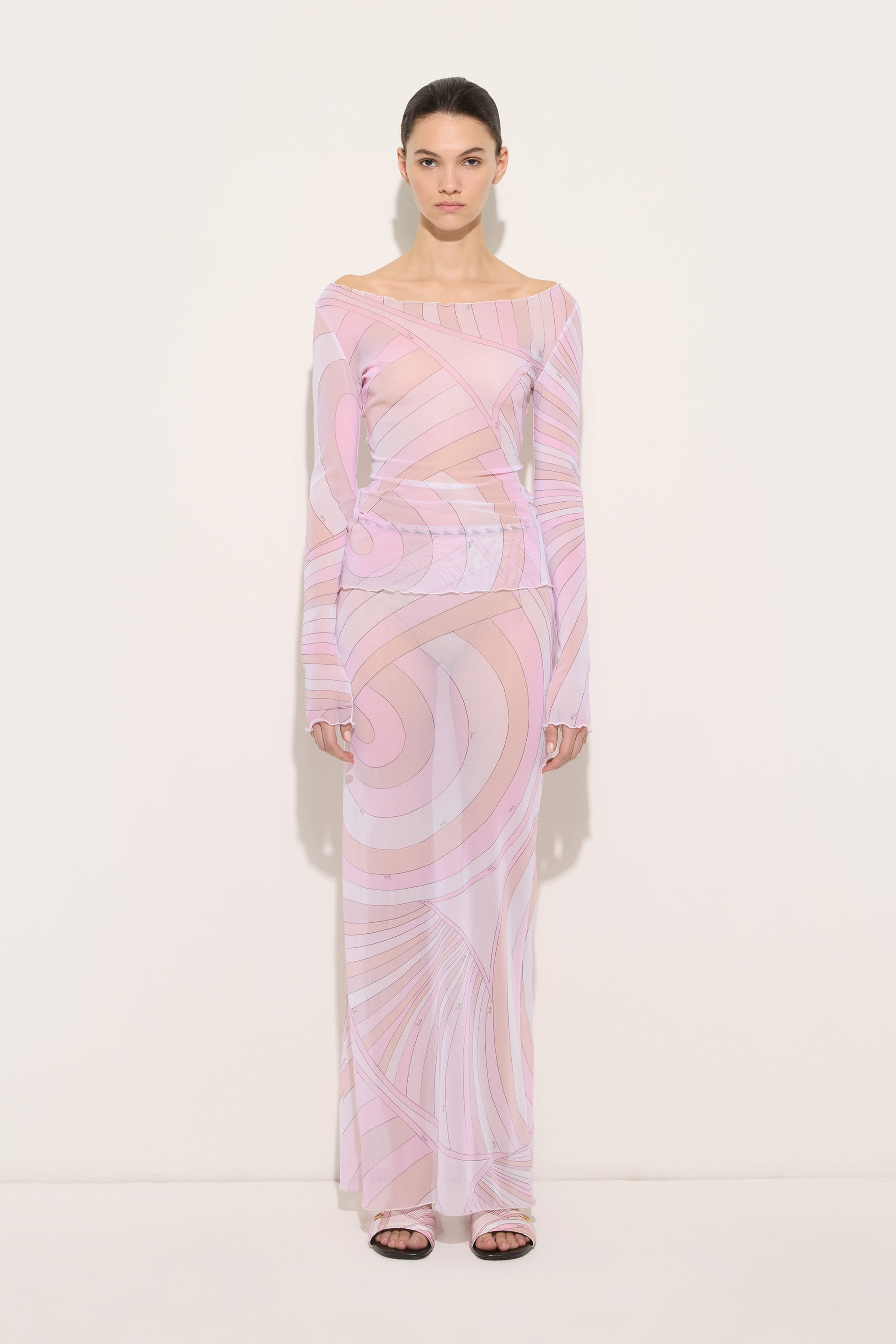 Pucci Iride Print Tulle Skirt