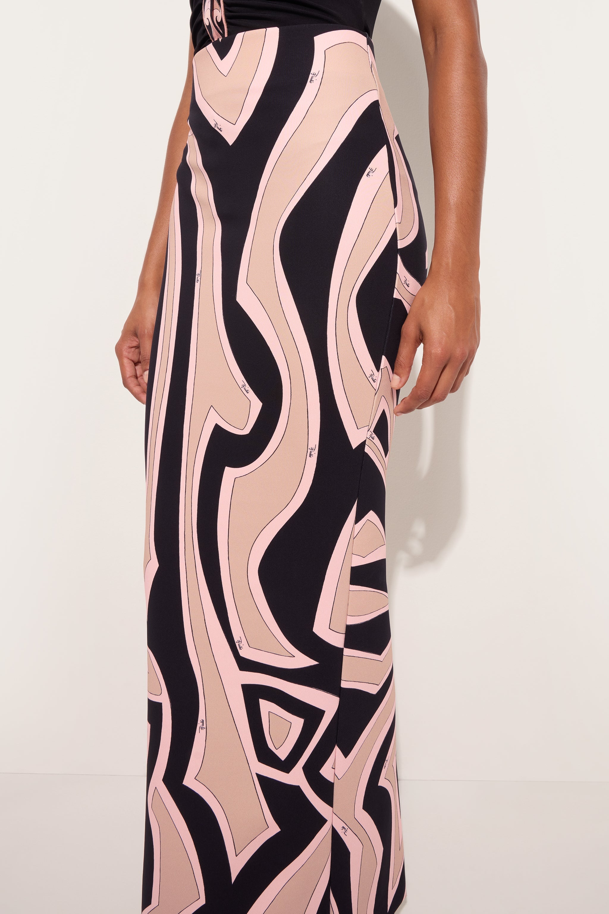 Pucci Labirinto Print Long Fitted Skirt