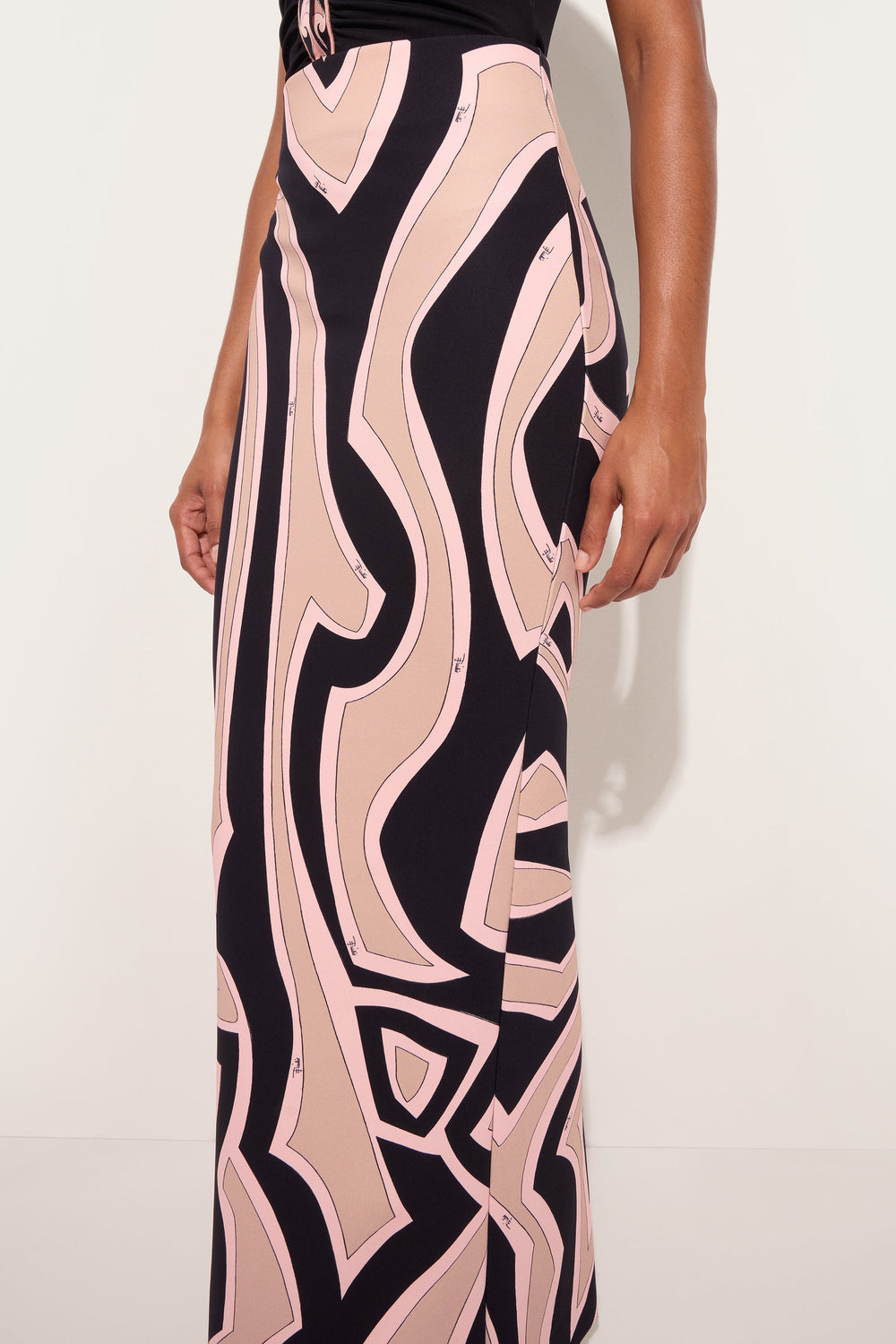 Pucci Labirinto Print Long Fitted Skirt
