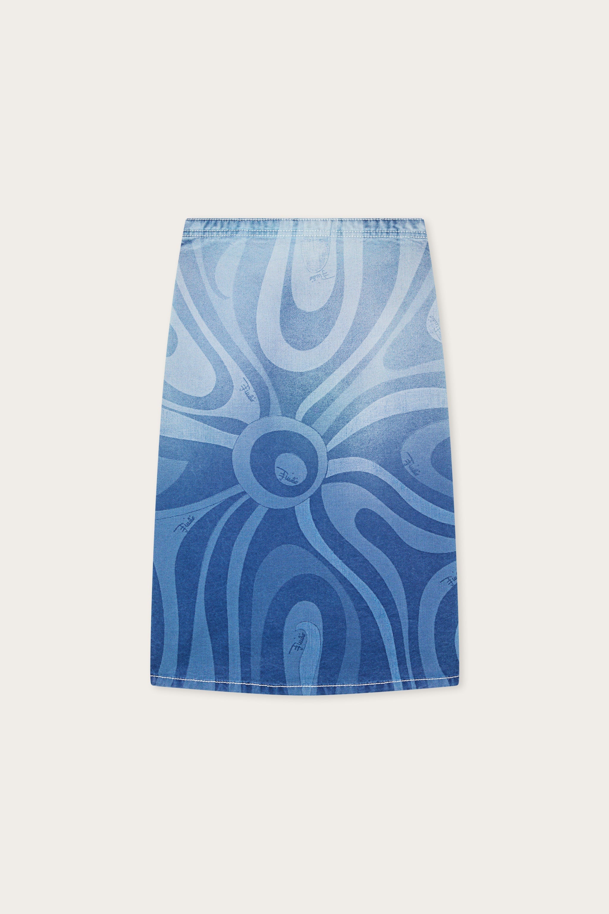 Pucci Marmo Print Short Denim Dress