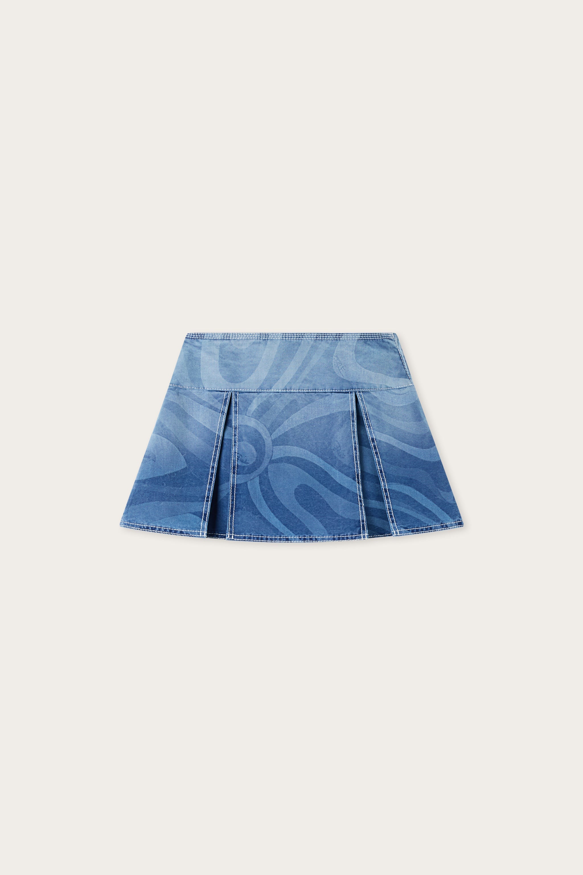 Pucci Marmo Print Denim Skirt