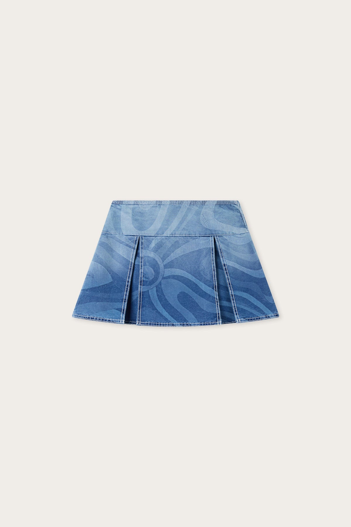 Pucci Marmo Print Denim Skirt