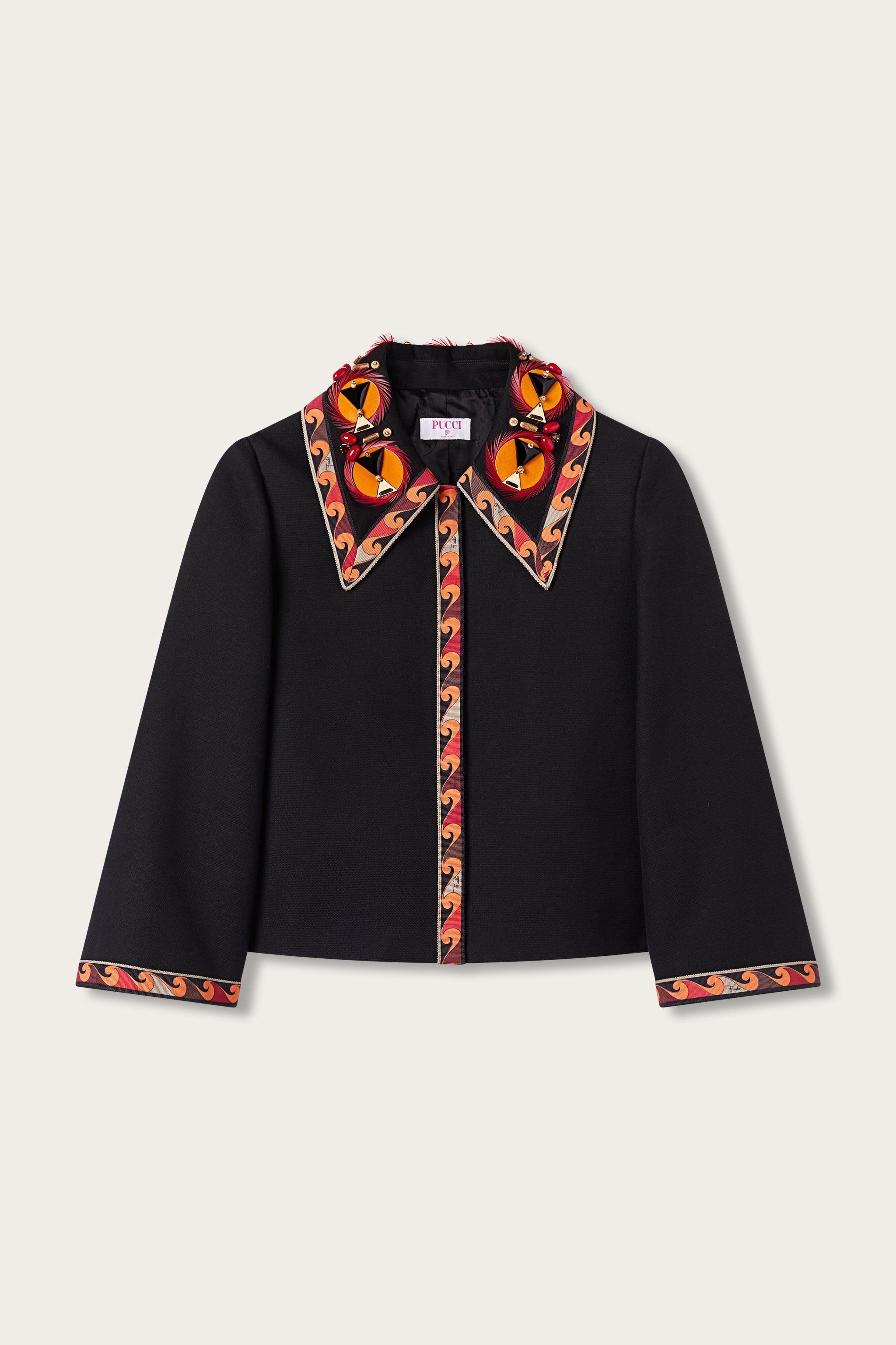 Pucci Cotton Jacket with Embroidered Collar