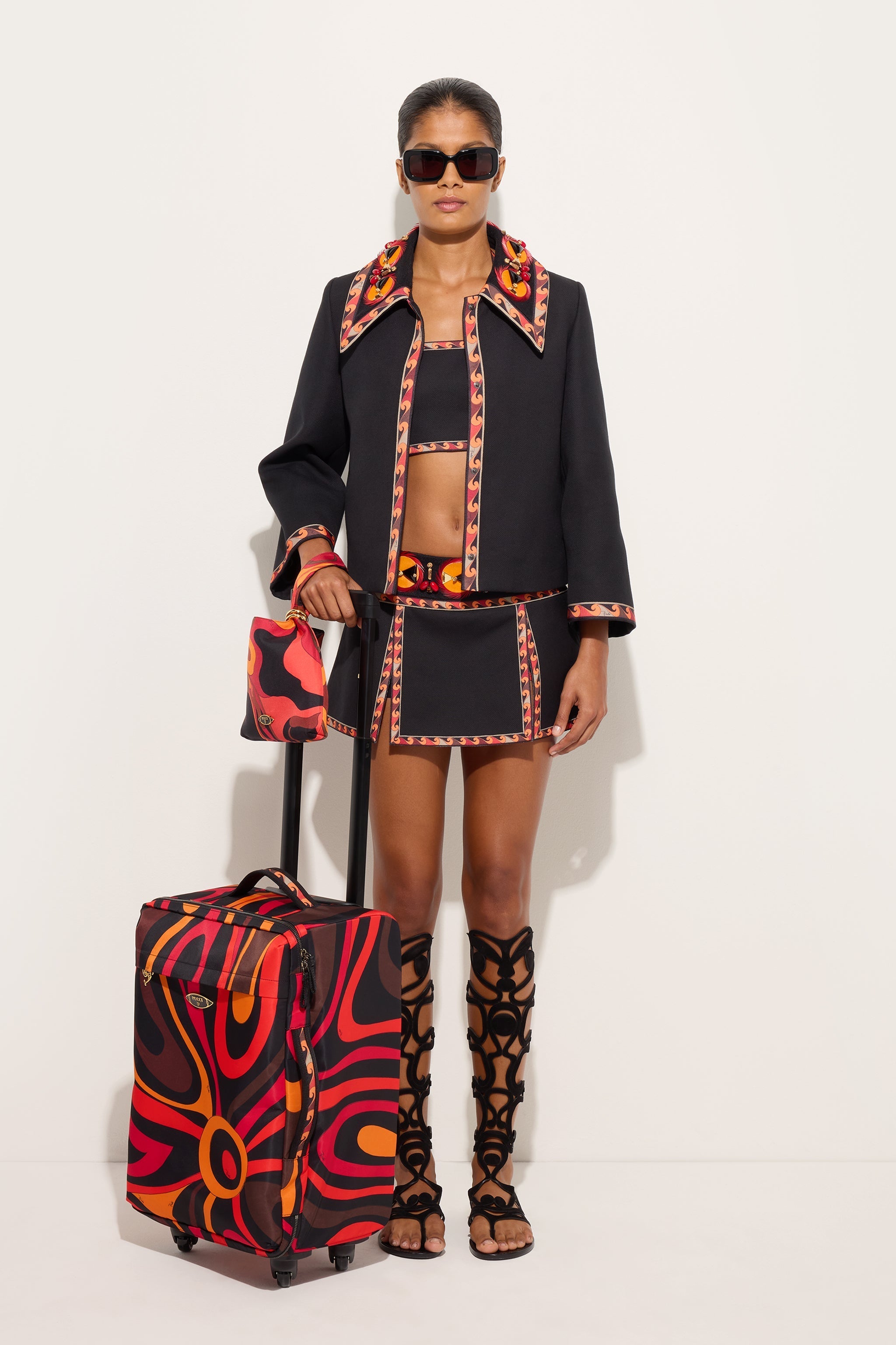 Pucci Cotton Jacket with Embroidered Collar